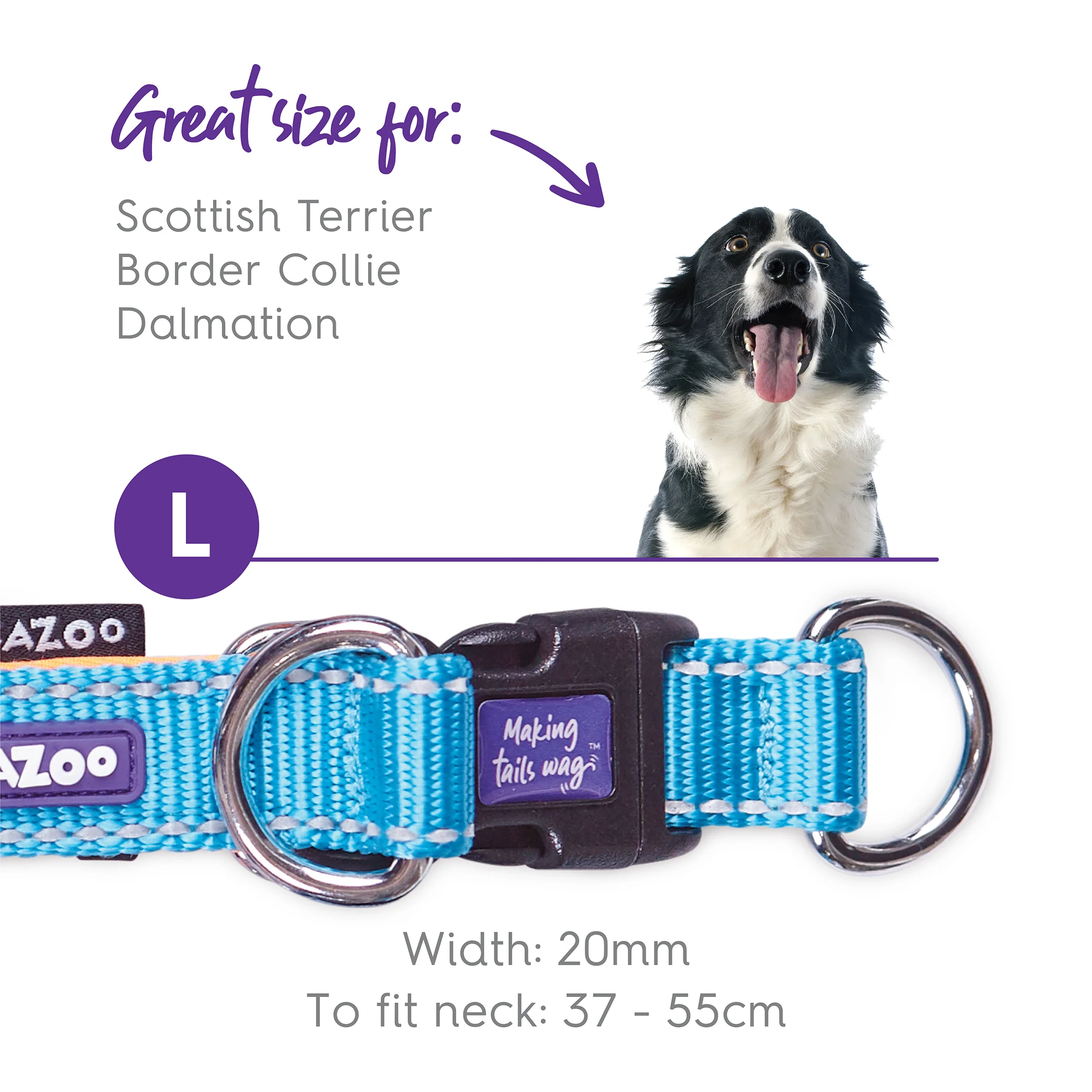 Active Easy-clip Dog Collar - Ocean Sunrise - Image 8