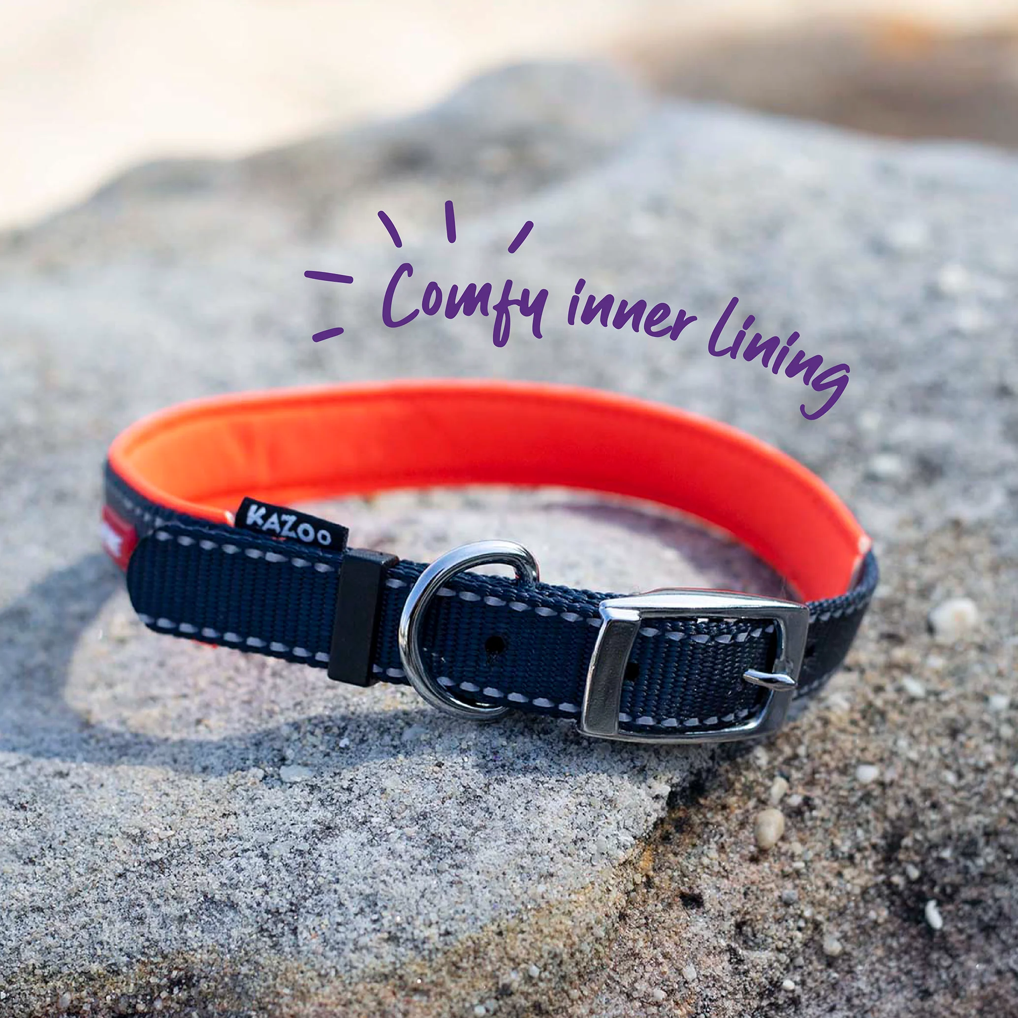 Active Dog Collar - Slate & Orange - Image 6