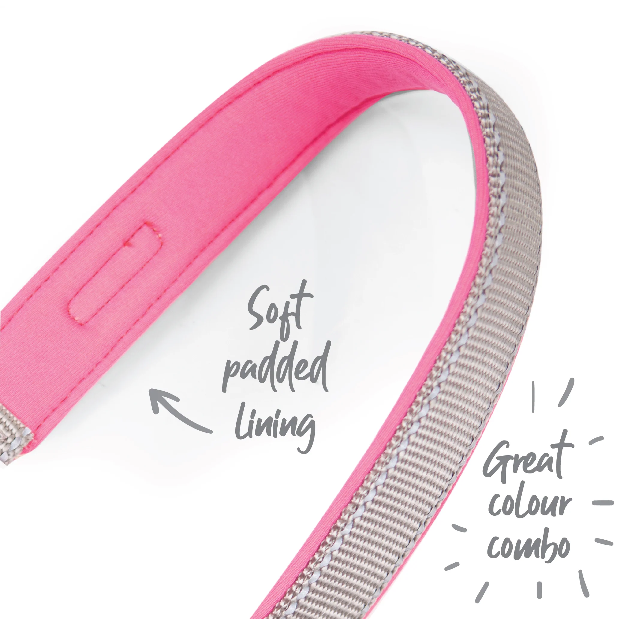Active Dog Lead - Silver & Pink - Image 8