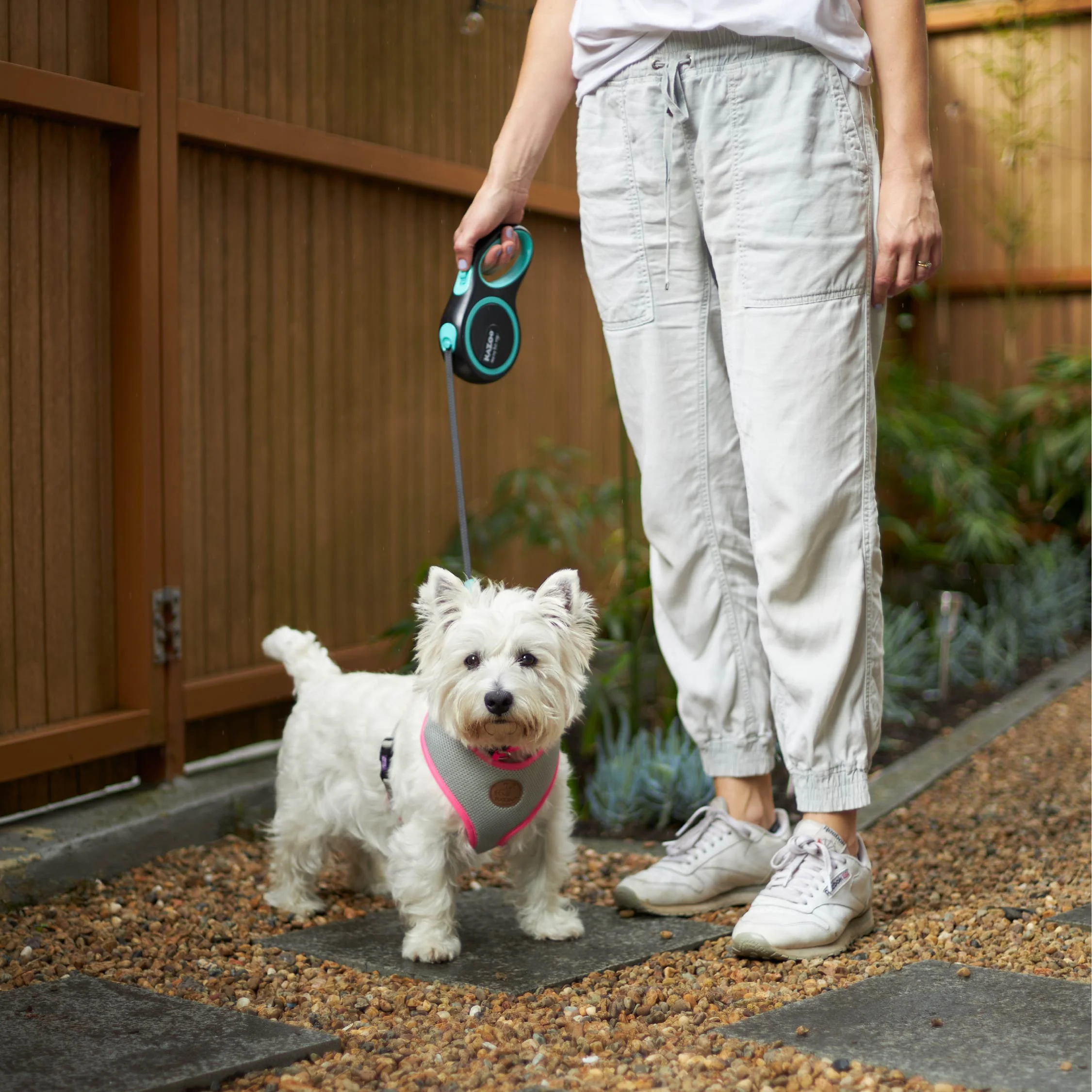 Active Soft Walking Dog Harness - Silver & Pink - Image 9
