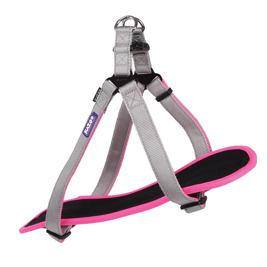 Active Walking Dog Harness - Silver & Pink