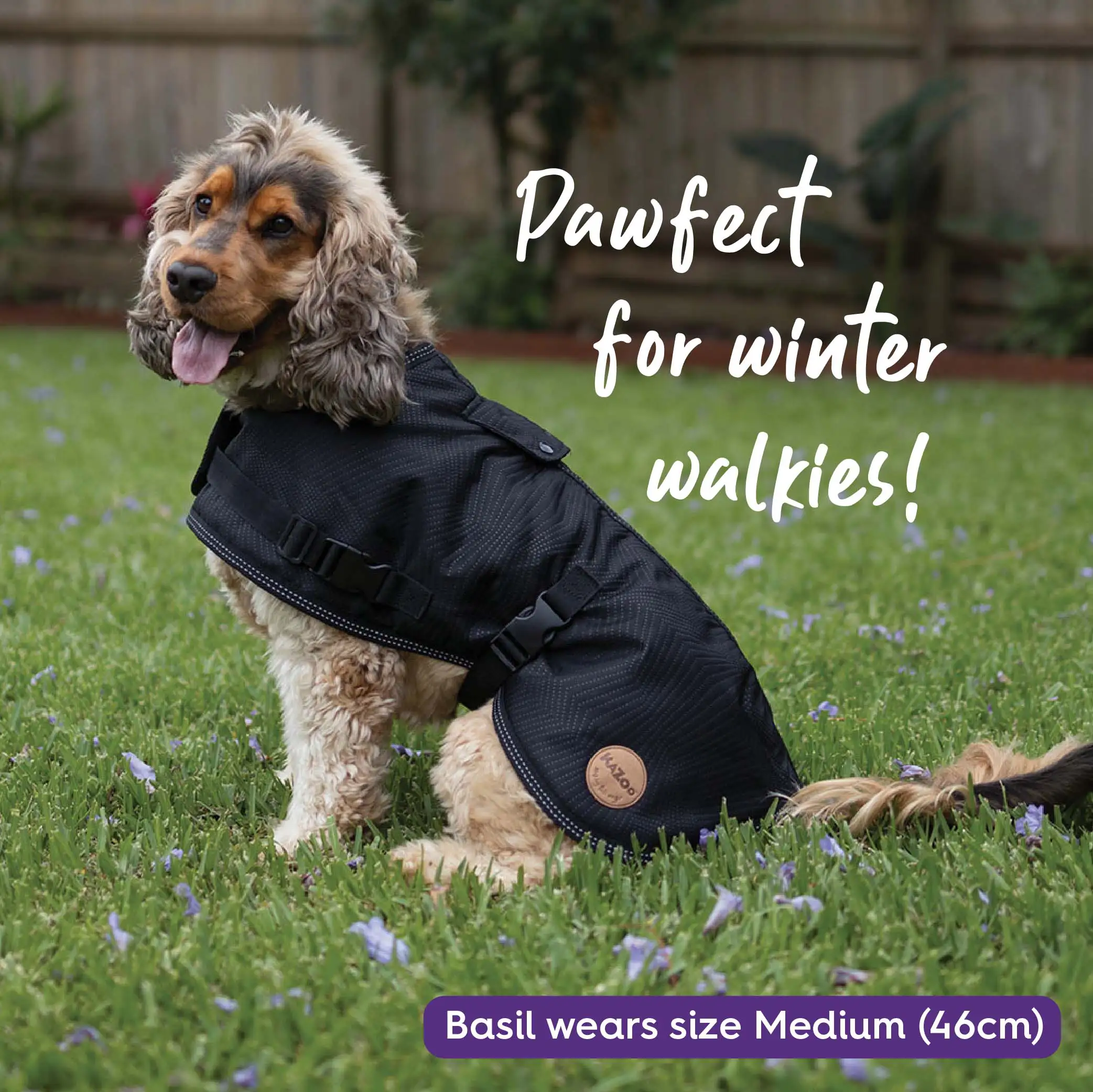 Adventure Dog Coat with Harness Hatch - Black - Image 9
