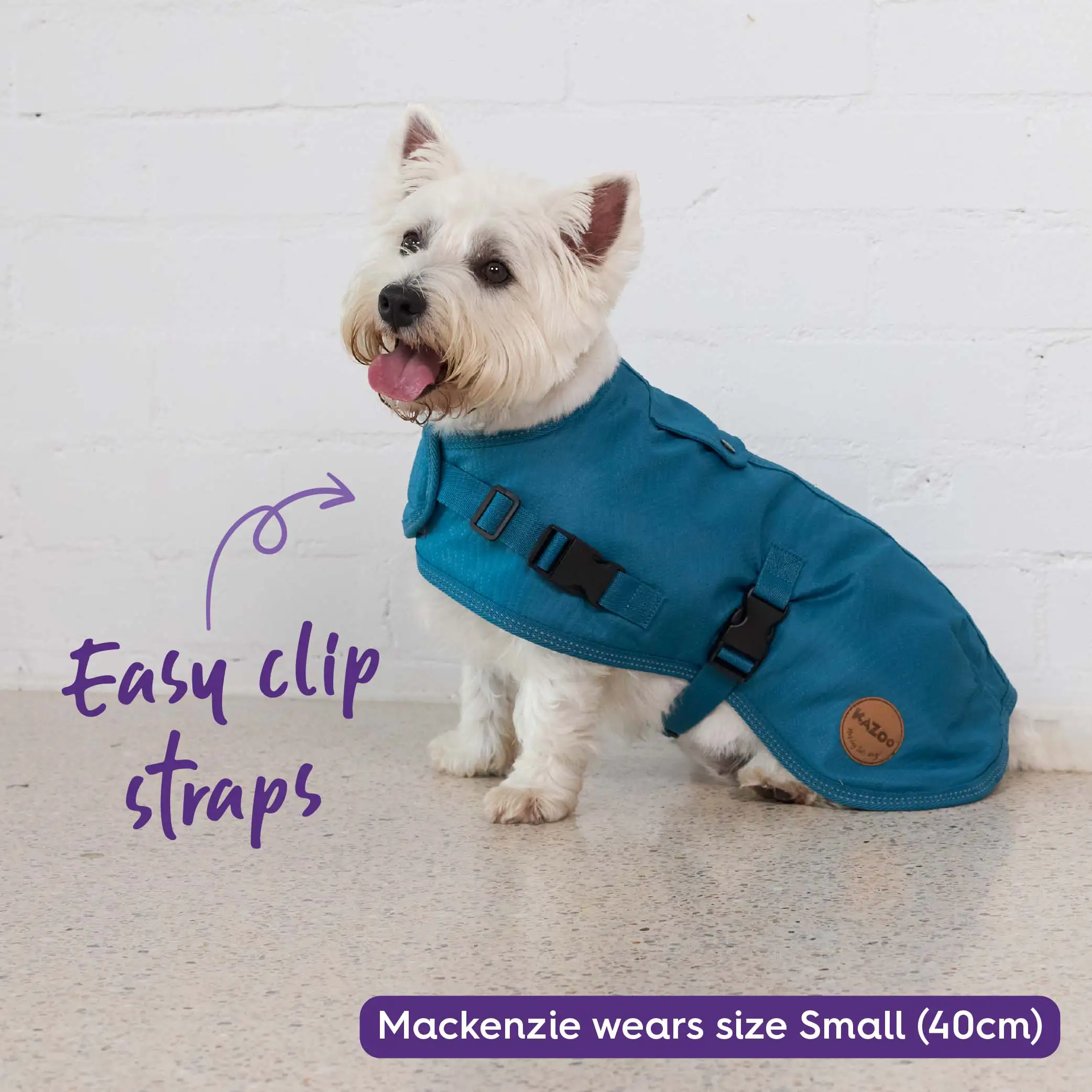 Adventure Dog Coat with Harness Hatch - Blue - Image 6