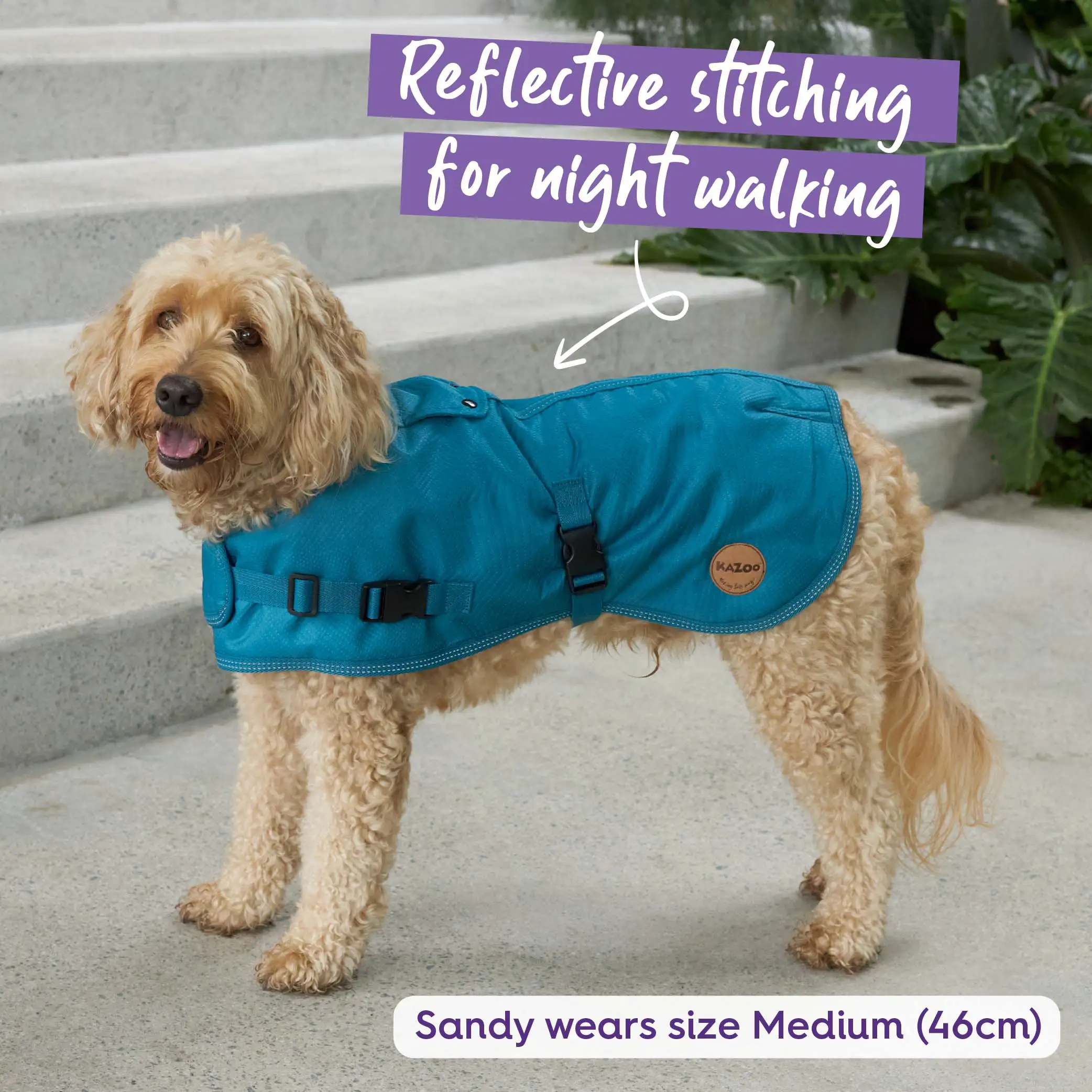 Adventure Dog Coat with Harness Hatch - Blue - Image 9
