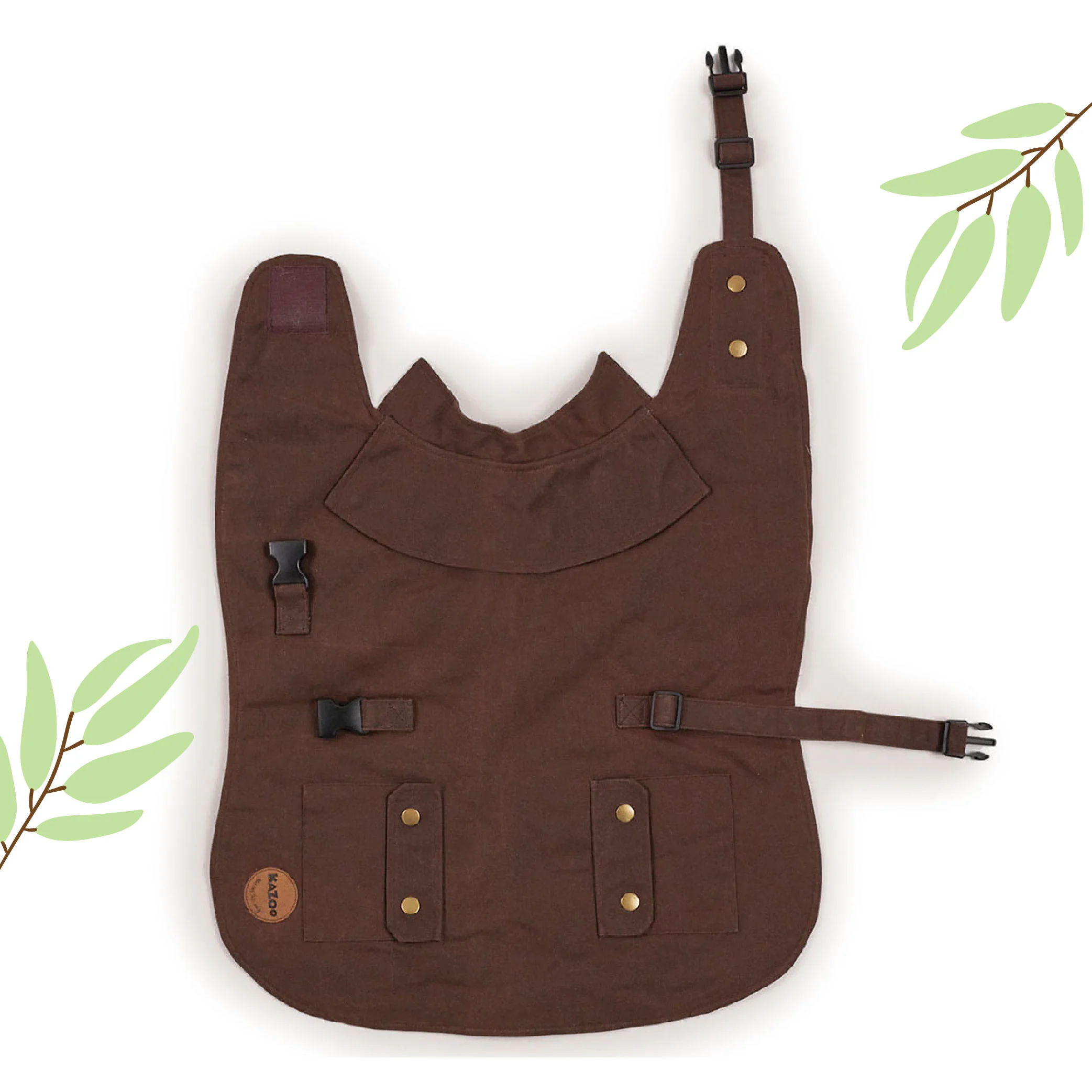 Aussie Oilskin Waterproof Dog Coat - Brown - Image 8