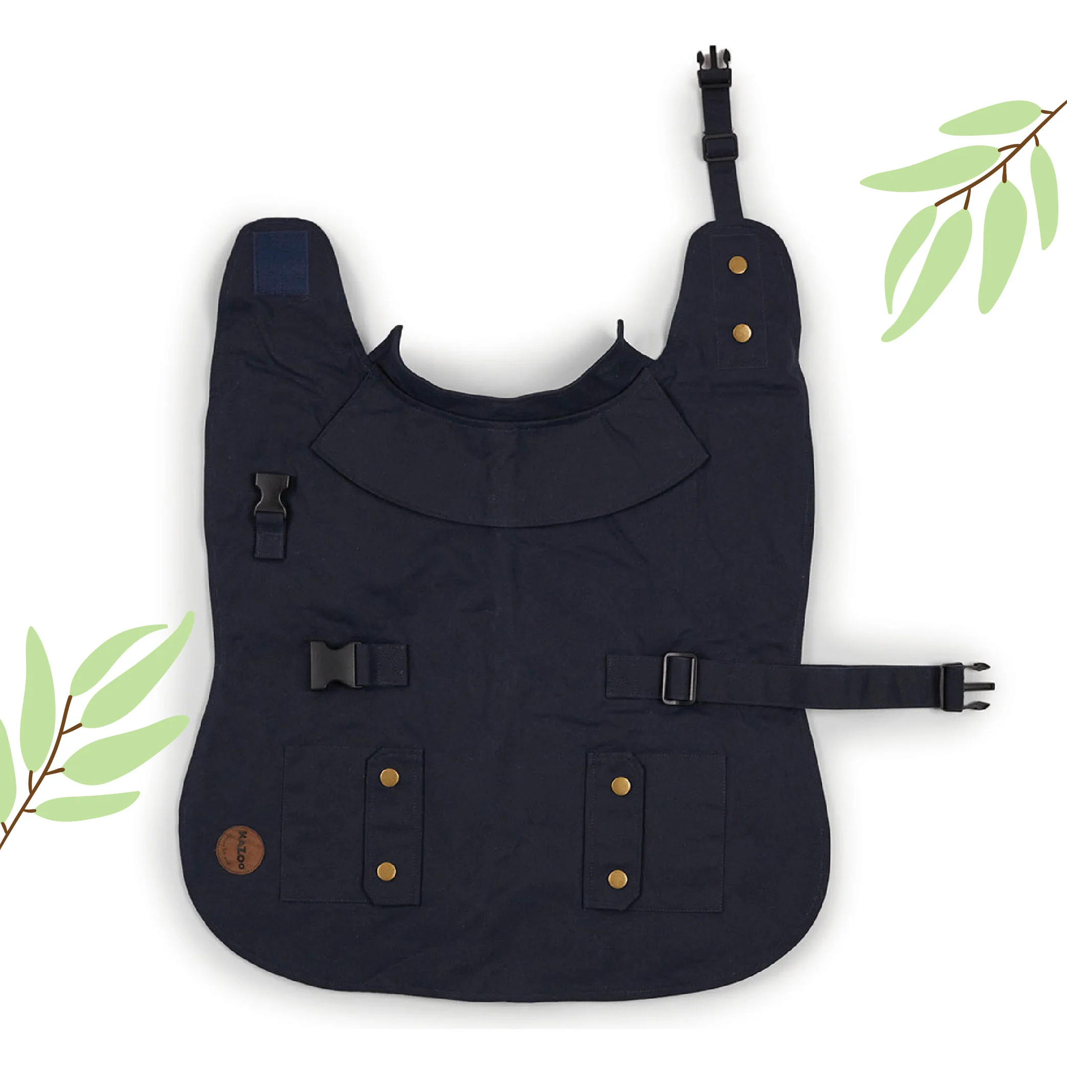 Aussie Oilskin Waterproof Dog Coat - Navy - Image 9