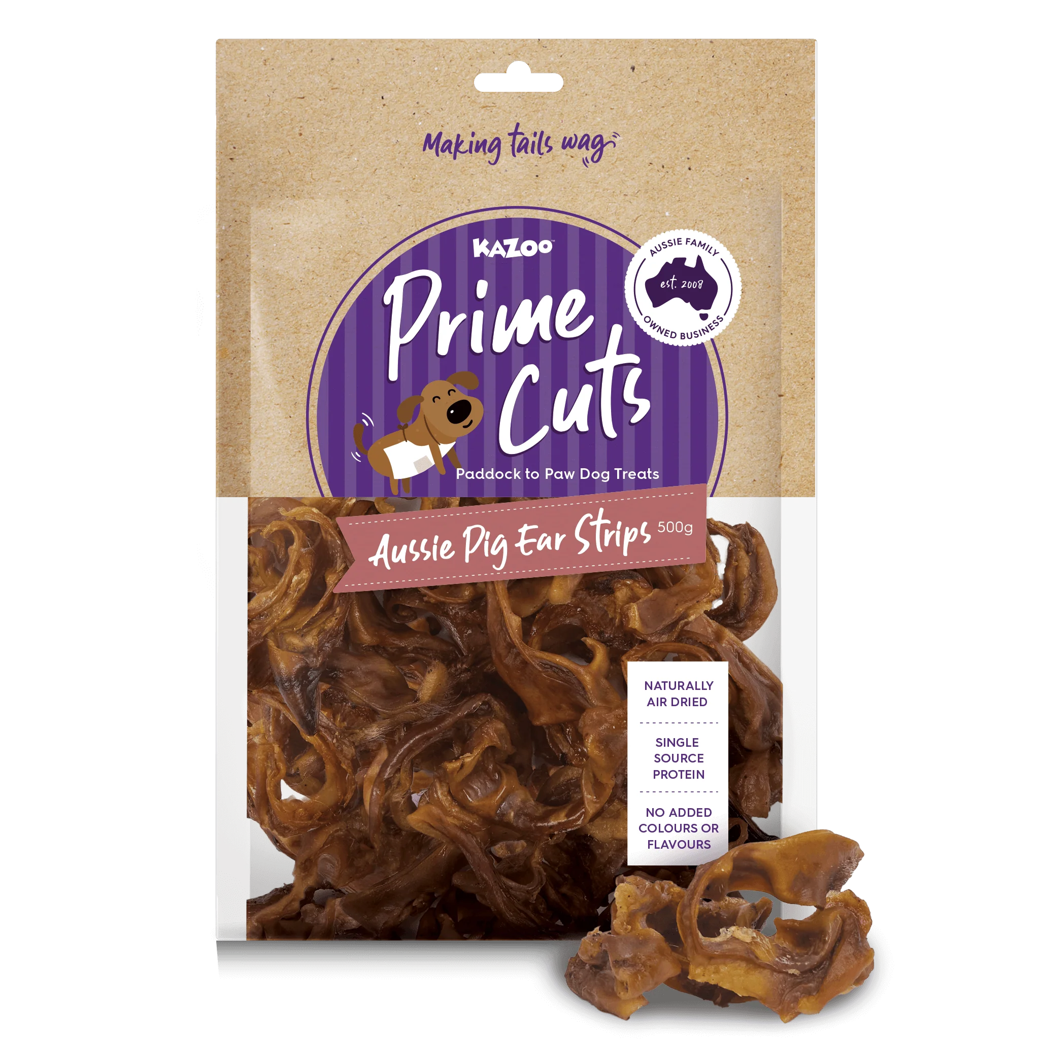 Aussie Pig Ear Strips Dog Treats