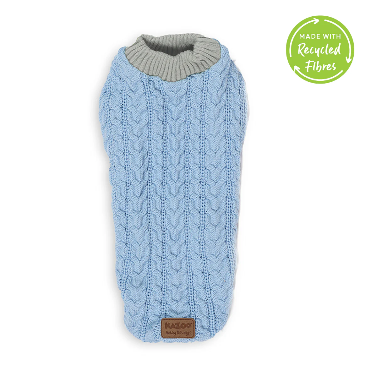 Blue Cloud Cable Knit Dog Jumper - Image 9