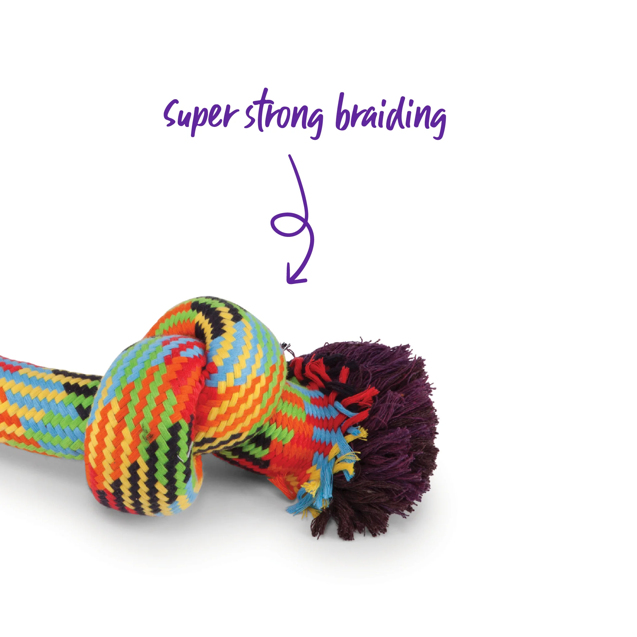 Braided Rope Knot Bone Dog Toy - Image 3