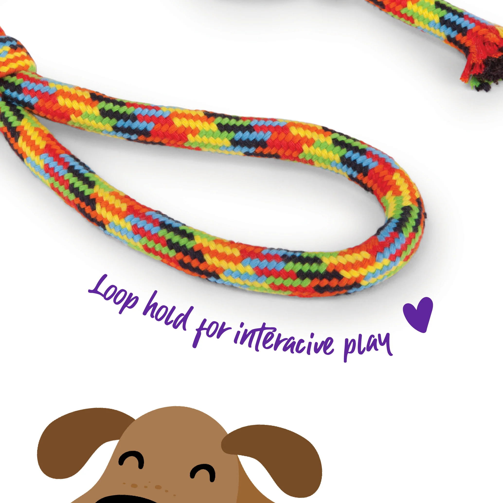 Braided Rope Sling Tennis Ball Dog Toy - Image 3