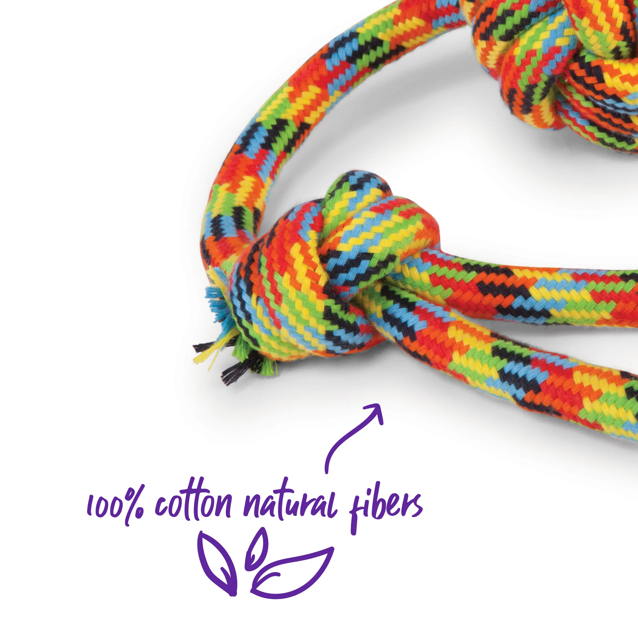 Braided Rope With Sling & Knot Ball DogToy - Image 3