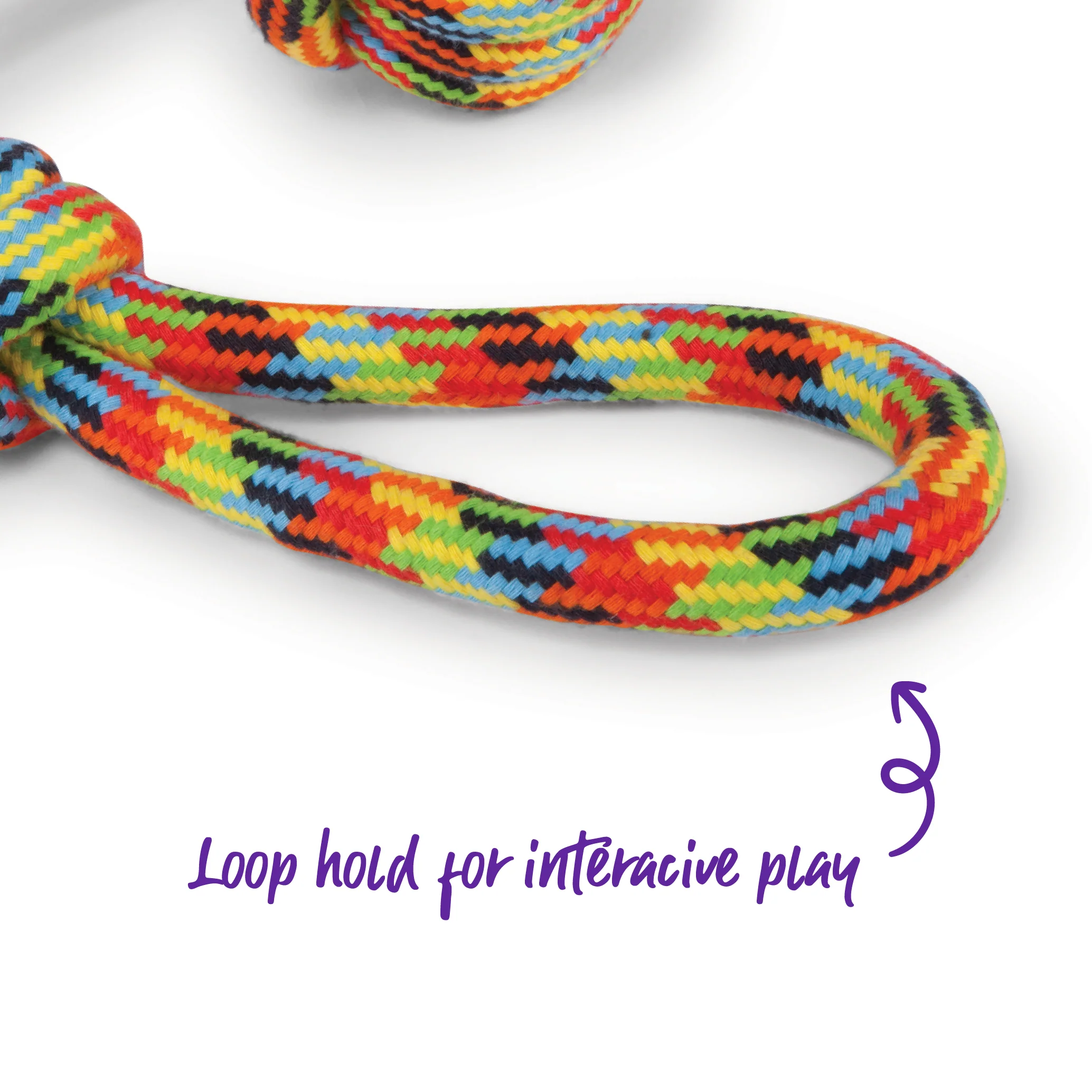 Braided Rope With Sling & Knot Ball DogToy - Image 7