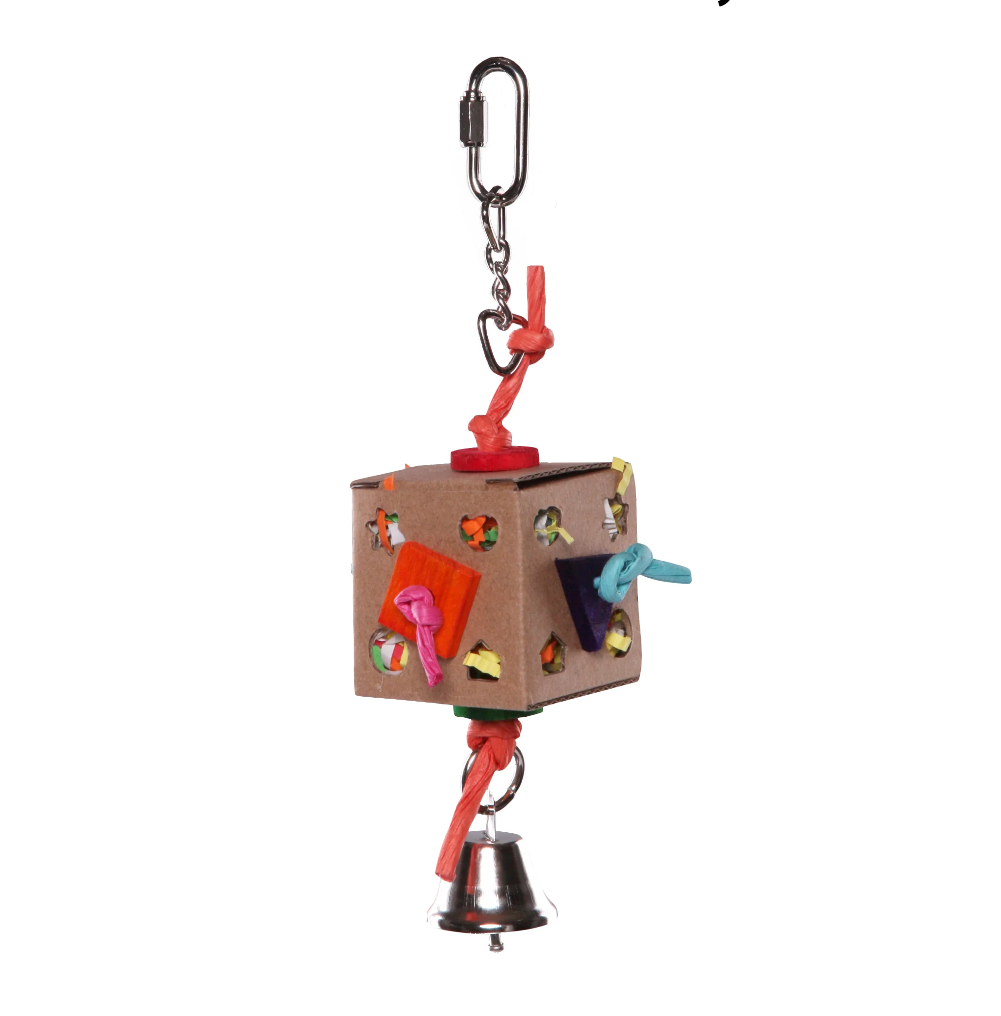 Cardboard Activity Box with Bell Bird Toy - Image 6