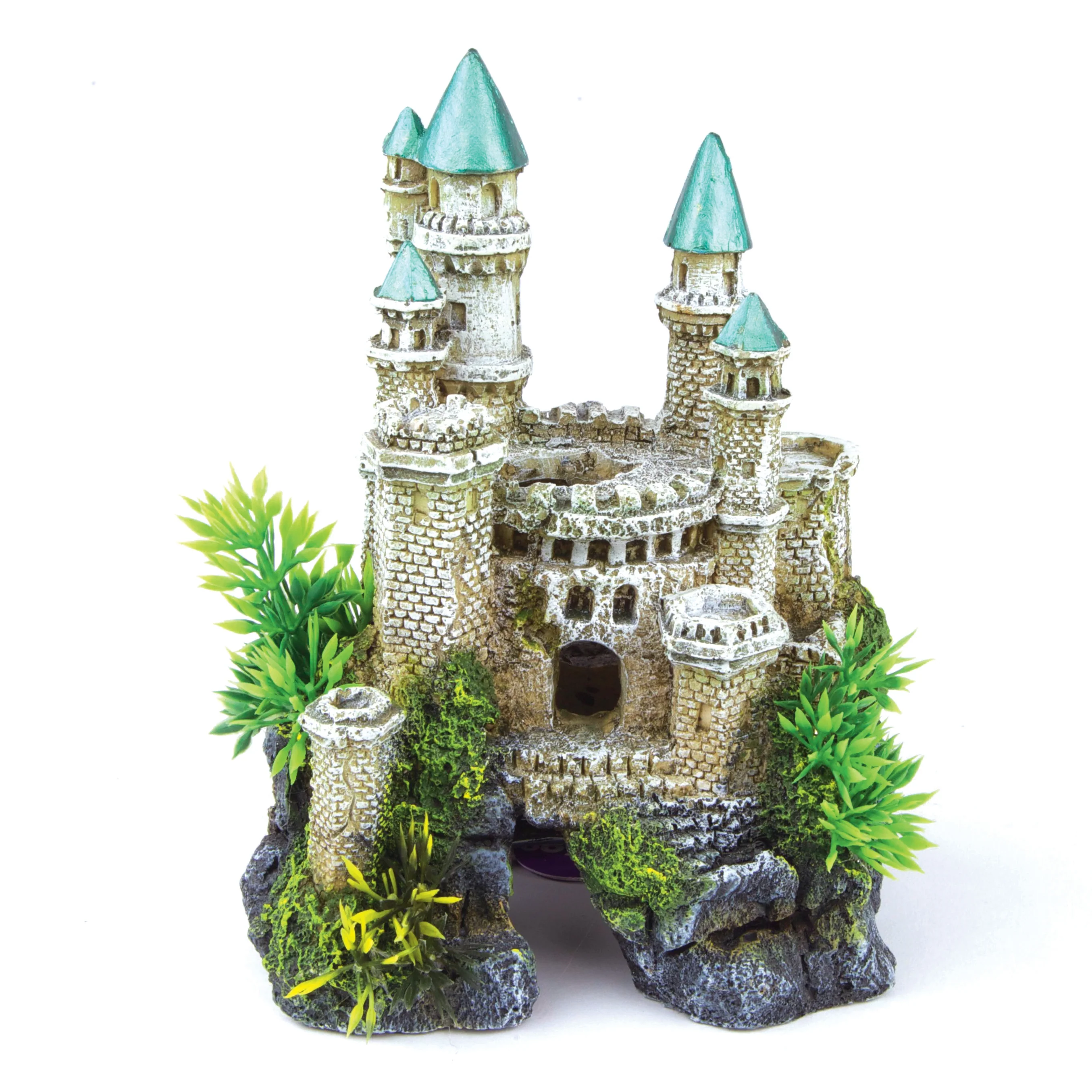 Castle With Plants Aquarium Ornament - Image 3