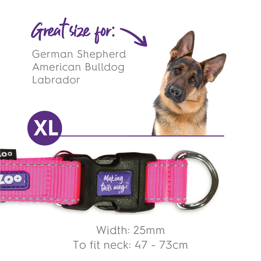 Classic Easy-clip Dog Collar - Pink - Image 8