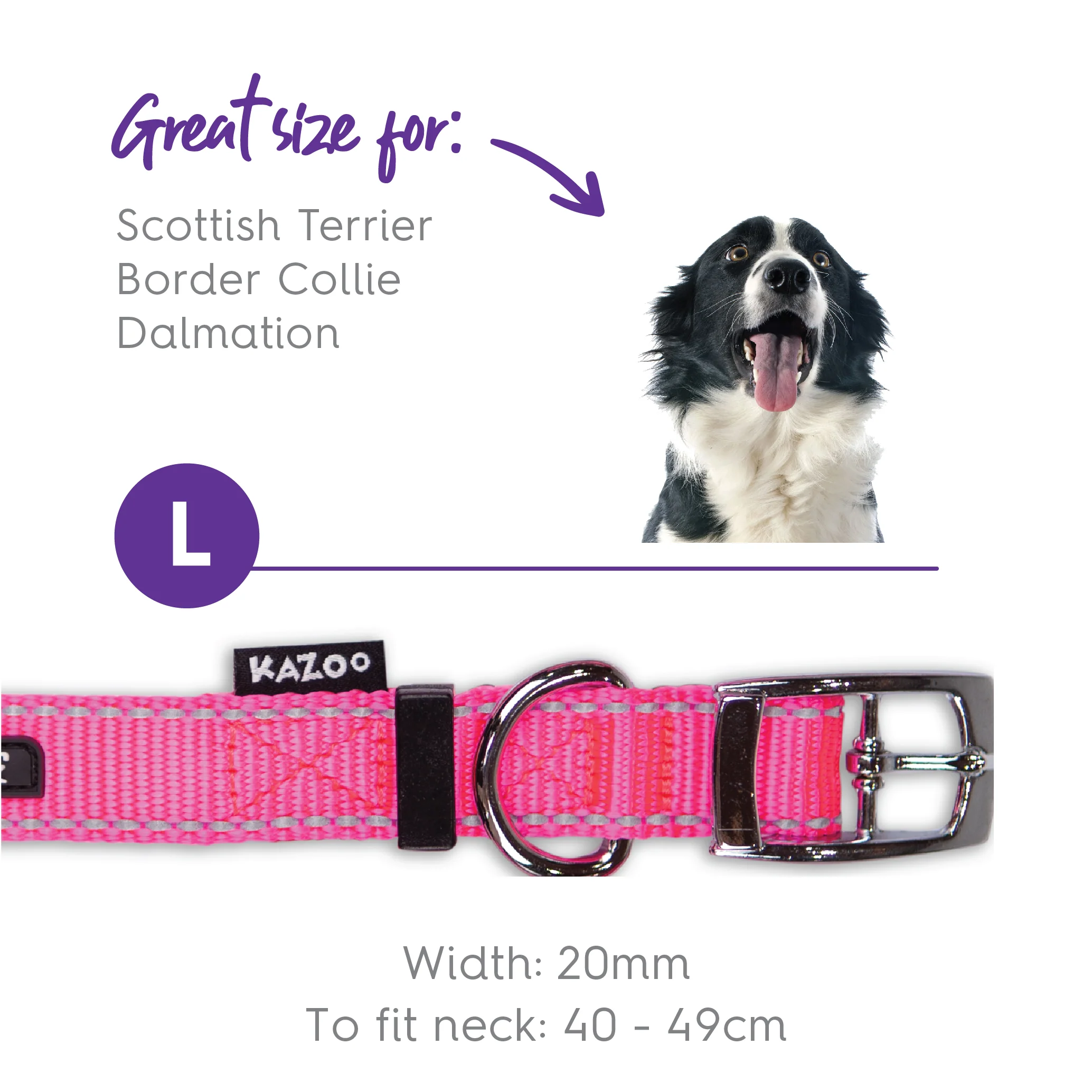 Classic Dog Collar - Pink - Image 8
