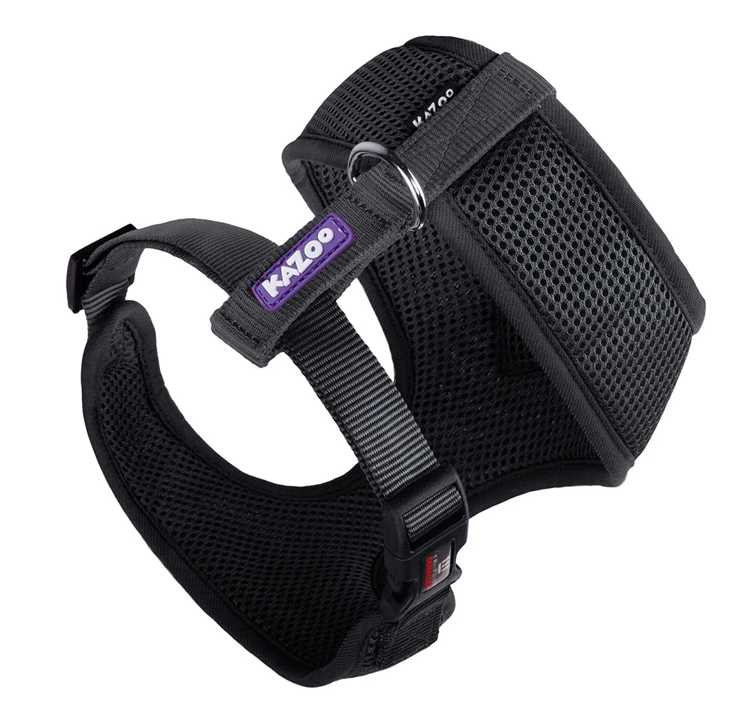 Classic Soft Walking Dog Harness - Black - Image 3