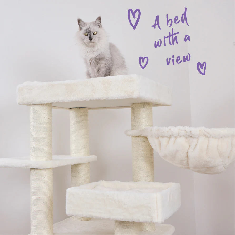 Cloud Nine Catnap Tower - Cream - Image 7