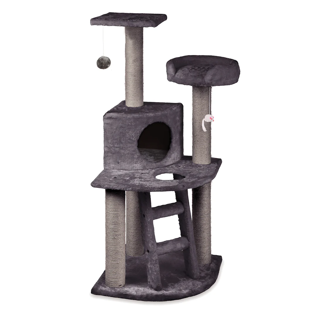 Corner 3 Level Cat Playground - Charcoal - Image 10