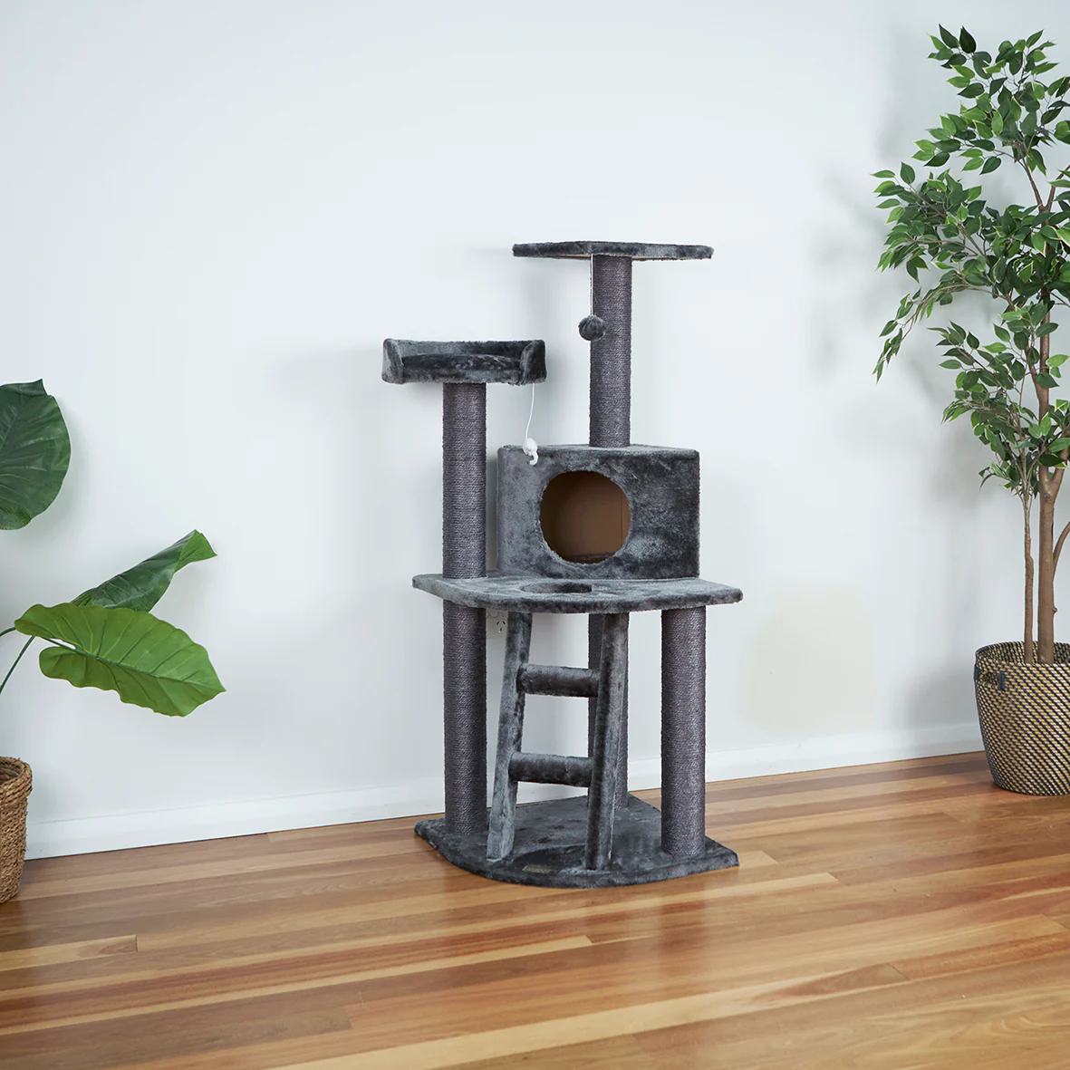 Corner 3 Level Cat Playground - Charcoal - Image 6