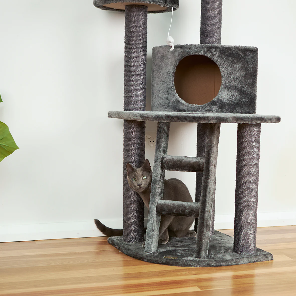 Corner 3 Level Cat Playground - Charcoal - Image 7