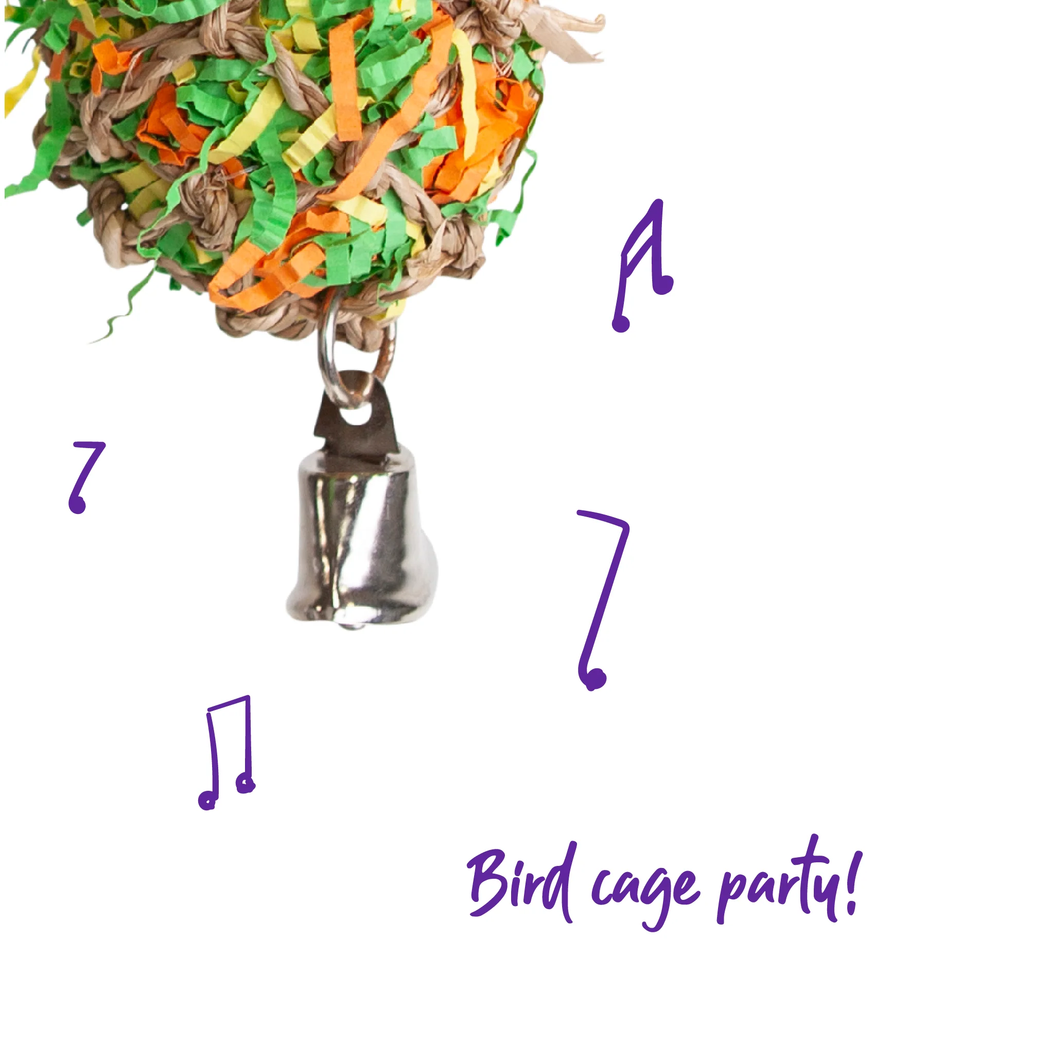 Crinkle Ball & Bell Bird Toy - Image 2