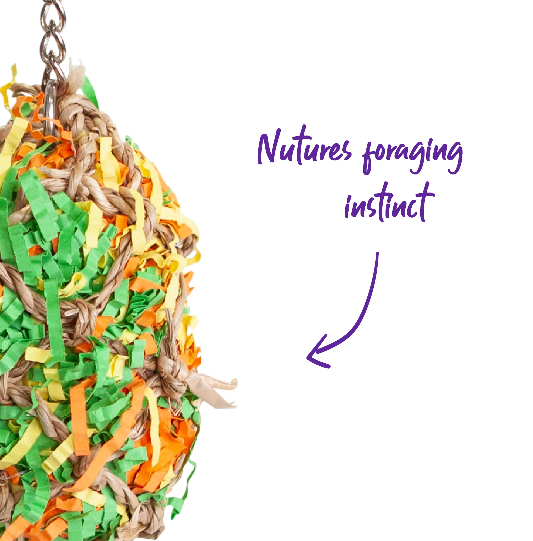 Crinkle Ball & Bell Bird Toy - Image 3