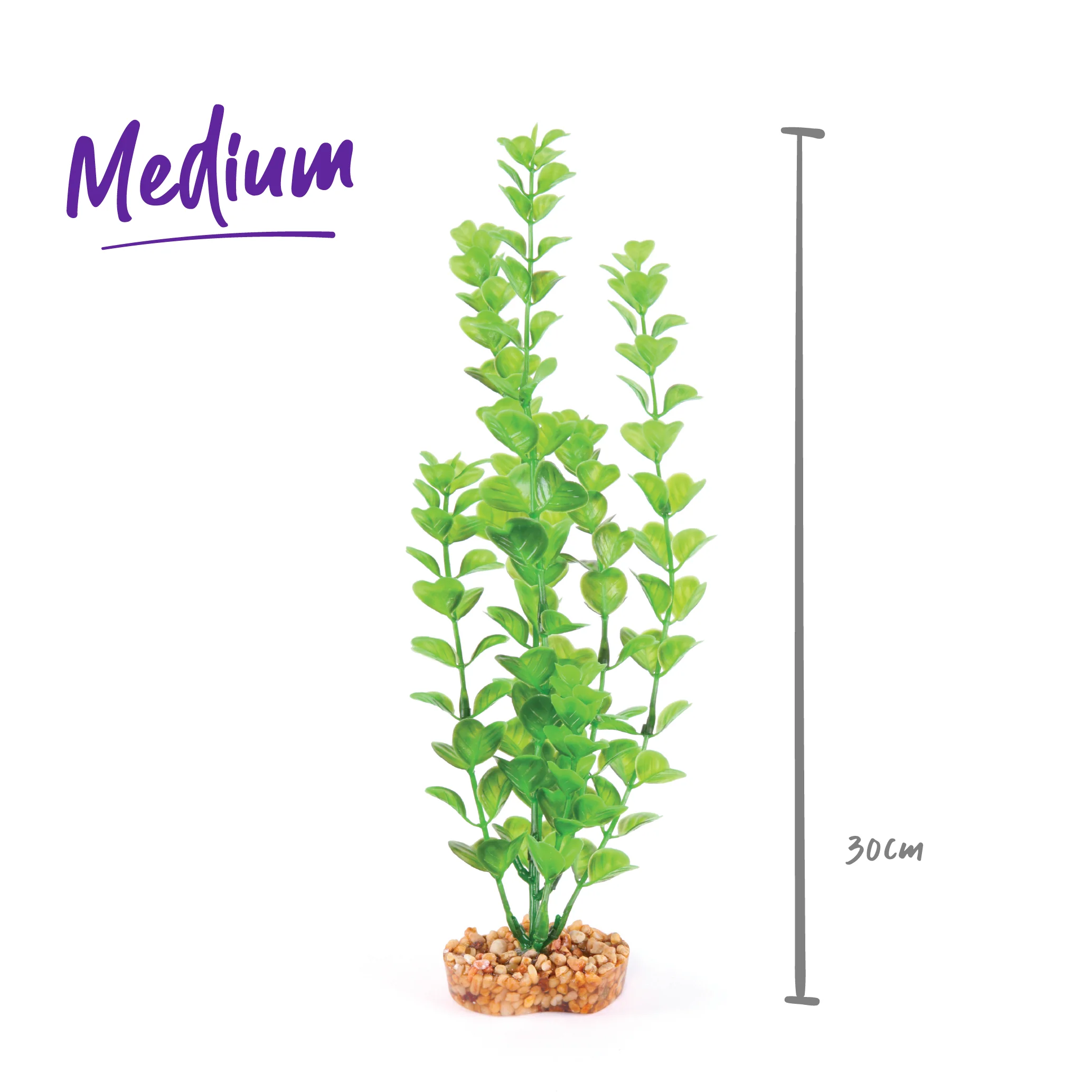 Decorative Aquarium Plant - Medium Leaf Green - Image 3