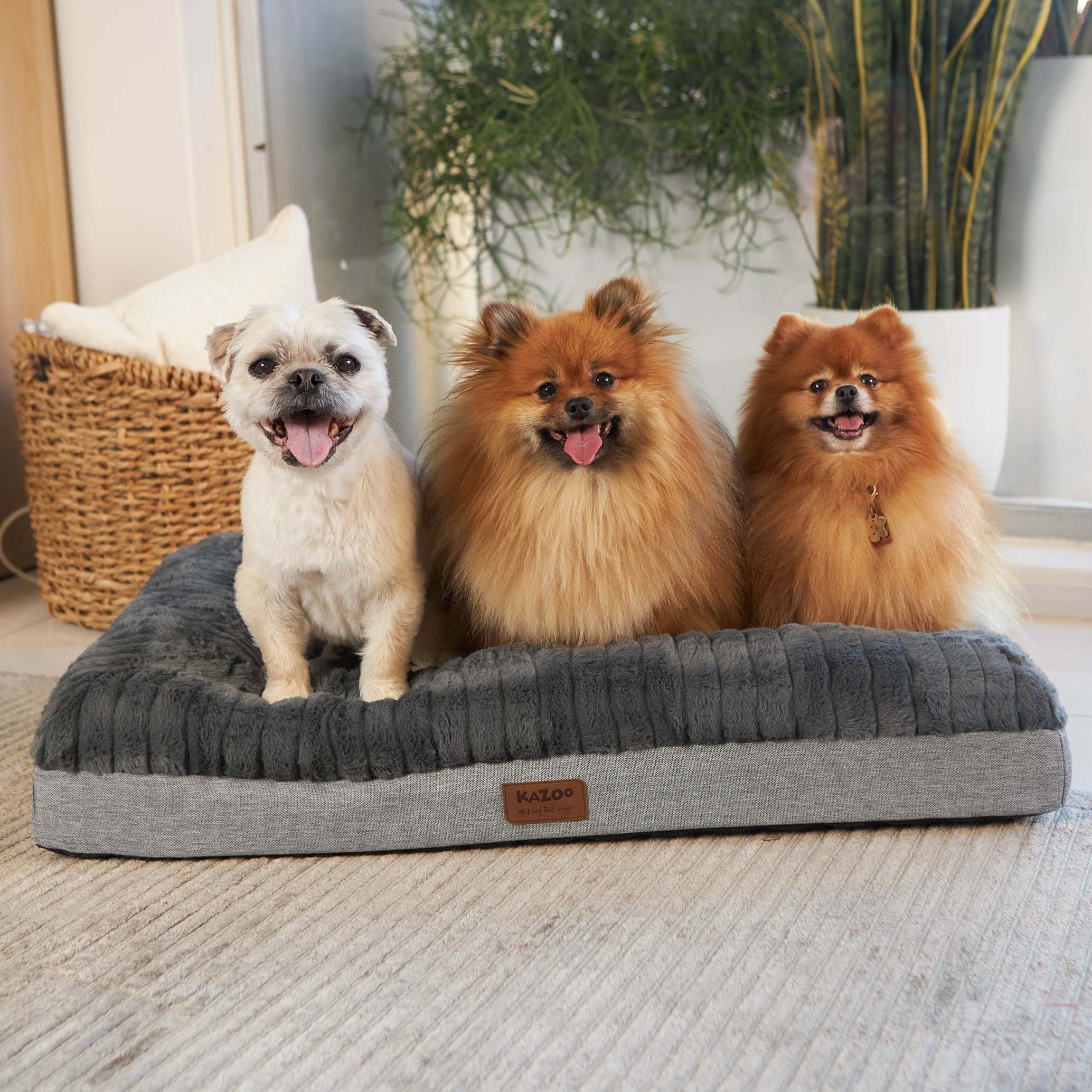 Cloud Comfort Dog Bed - Charcoal & Grey - Image 3