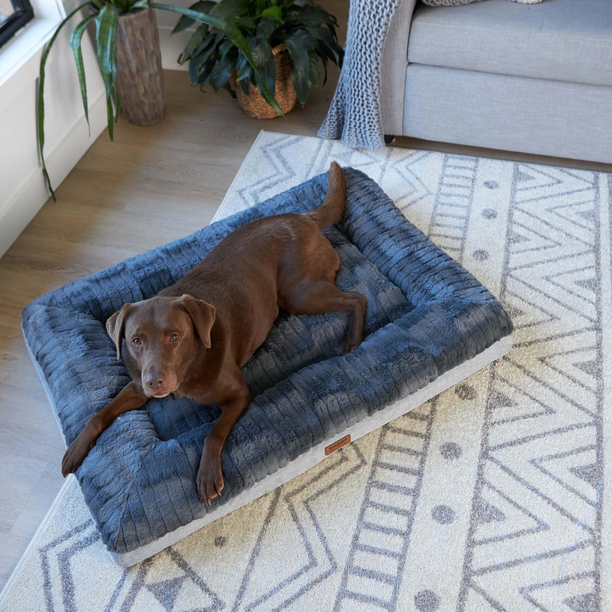 Cloud Comfort Dog Bed - Charcoal & Grey - Image 4