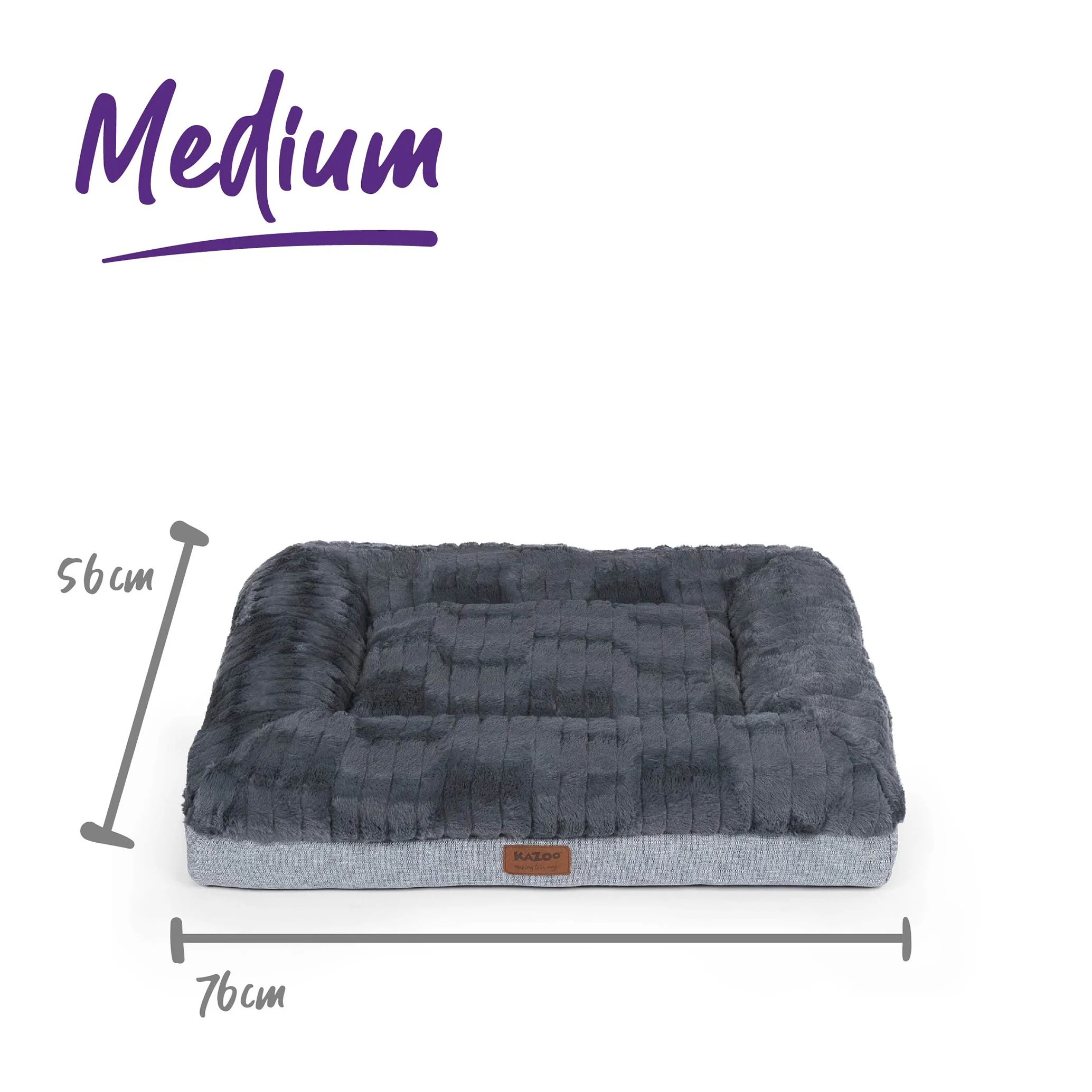 Cloud Comfort Dog Bed - Charcoal & Grey - Image 6