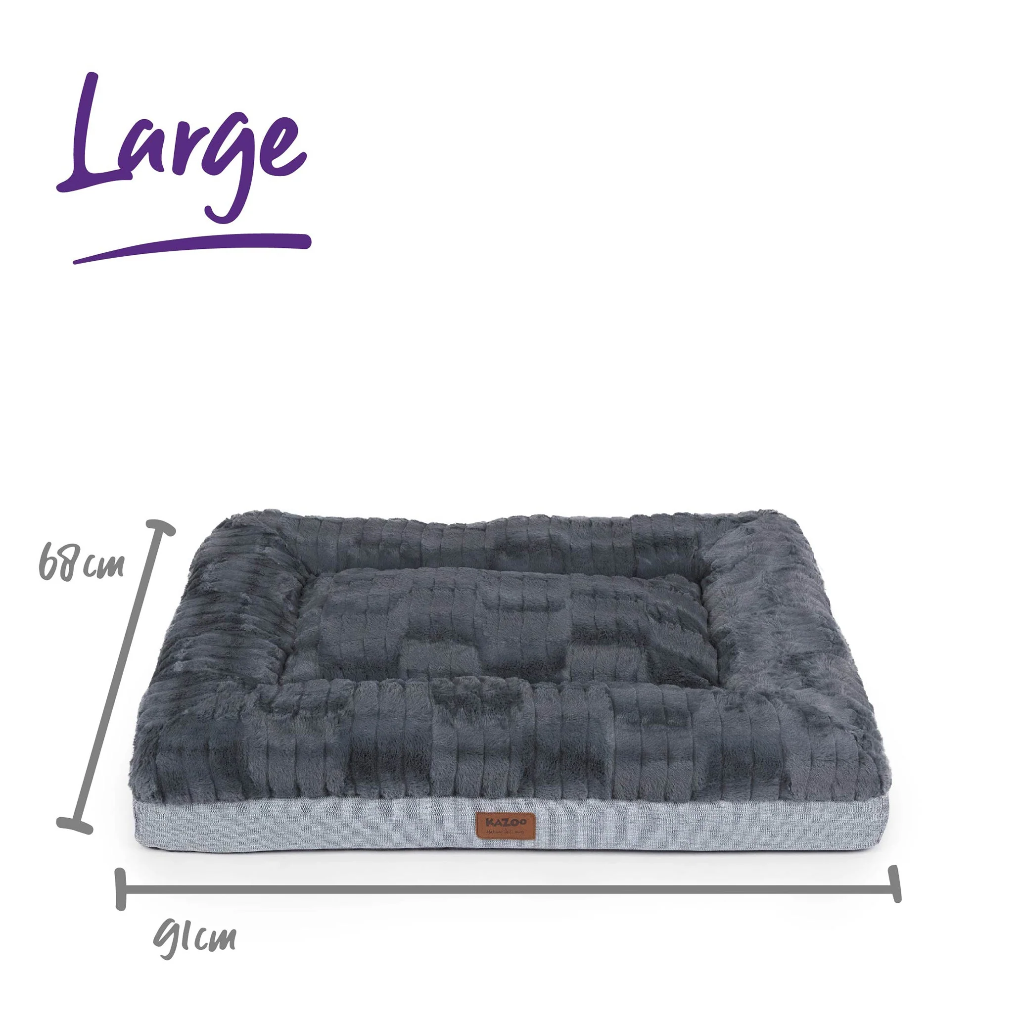 Cloud Comfort Dog Bed - Charcoal & Grey - Image 7