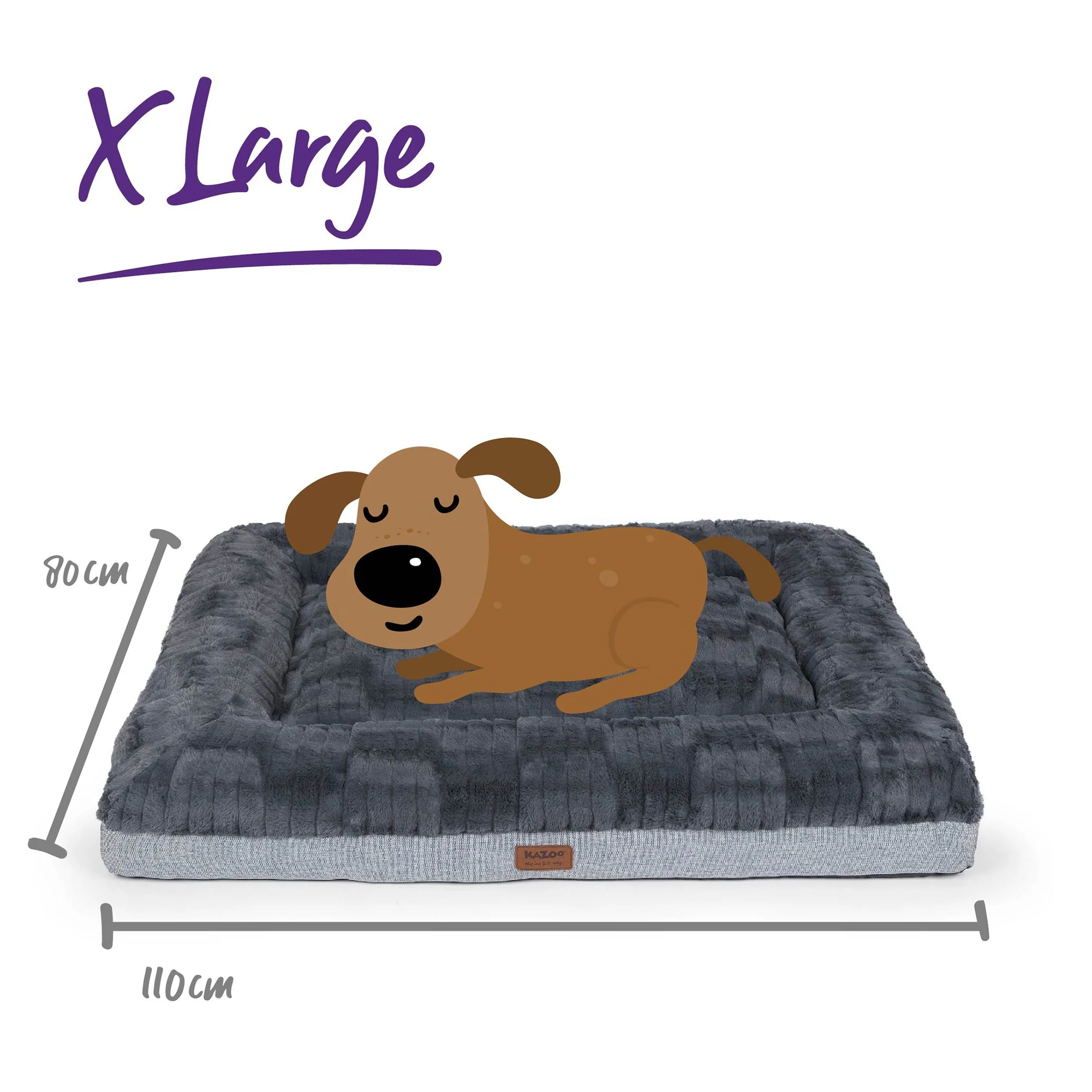 Cloud Comfort Dog Bed - Charcoal & Grey - Image 8