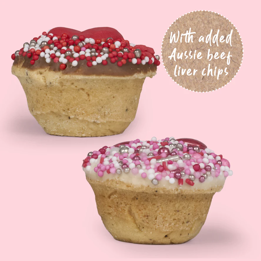 Dog Cupcake Duo - Hearts - Image 3