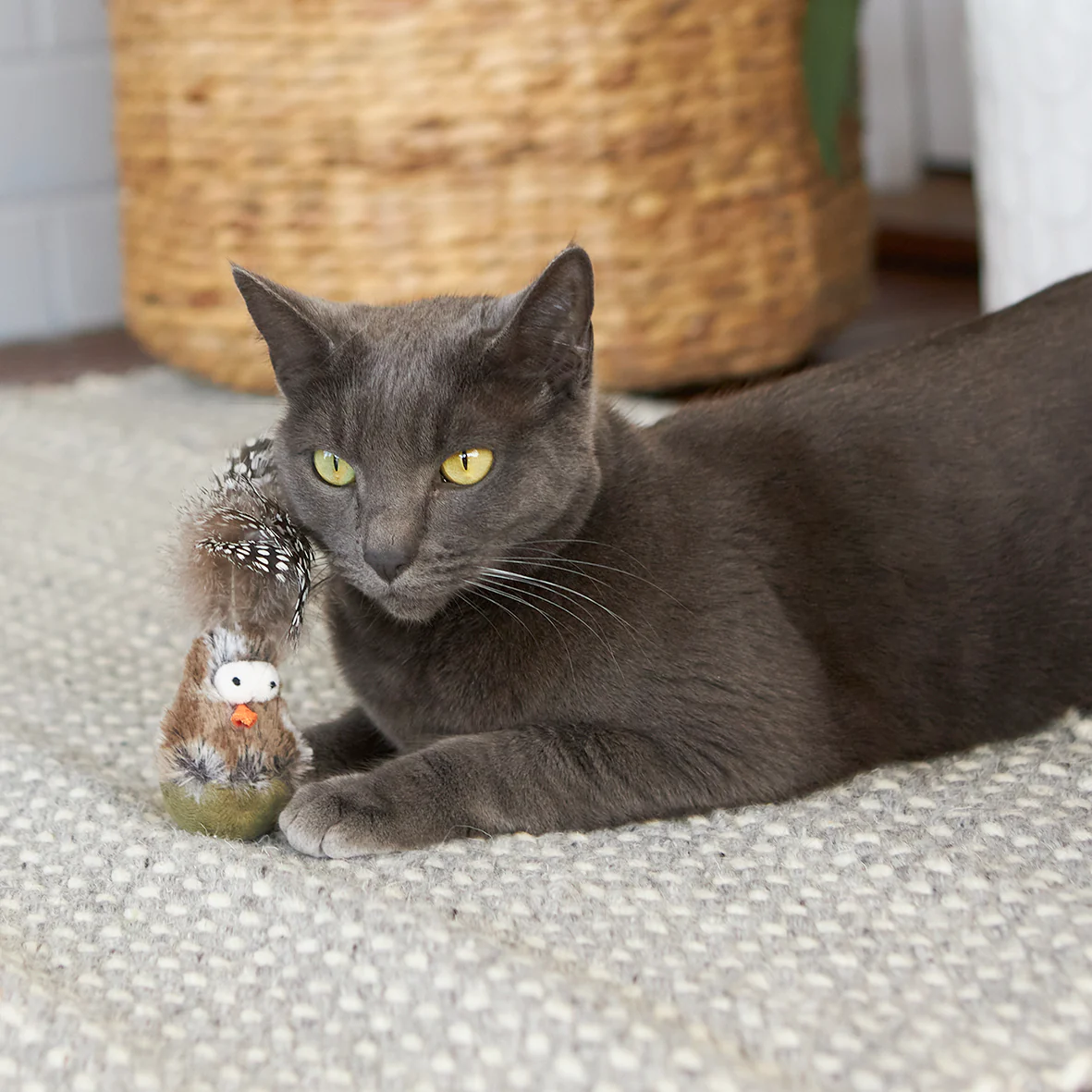 Eco-Friendly Wobble Bird cat toy with recycled materials - Image 10