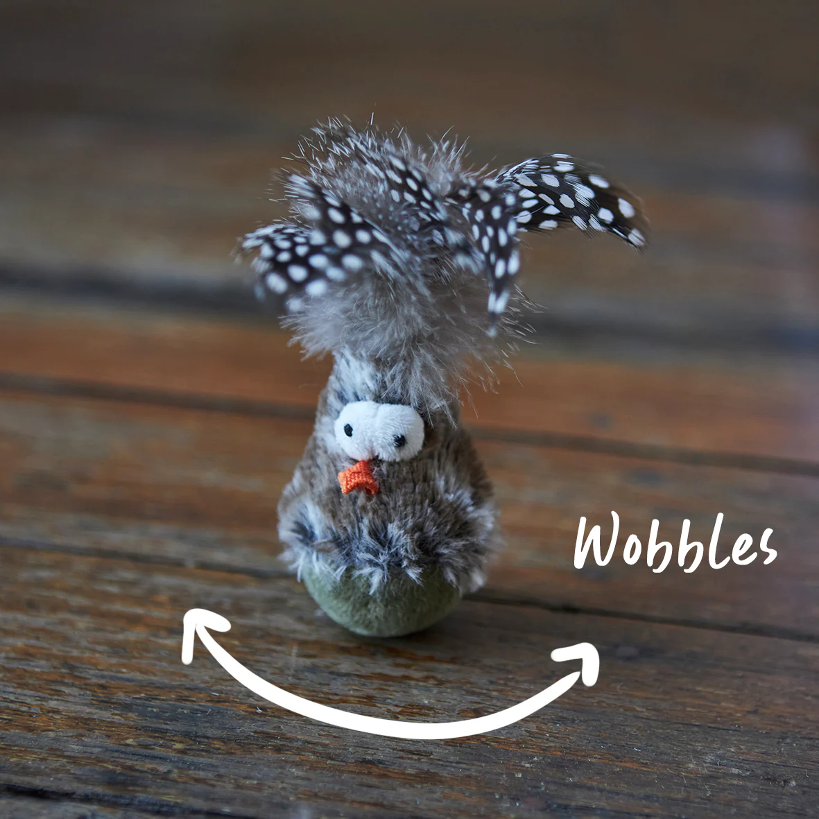 Eco-Friendly Wobble Bird cat toy with recycled materials - Image 3