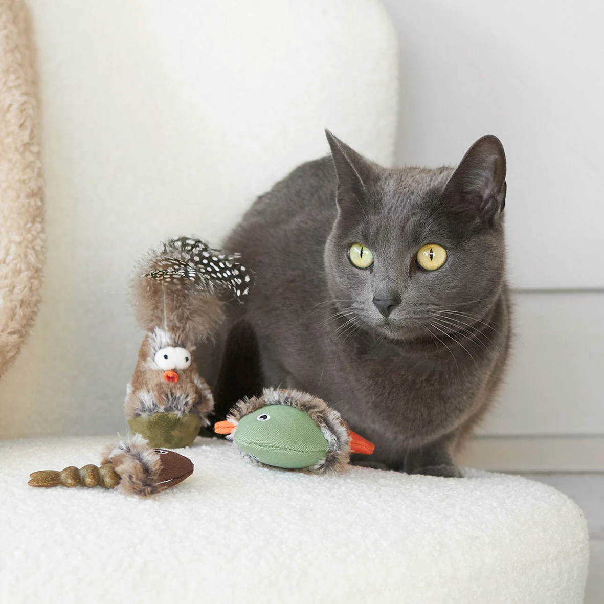 Eco-Friendly Wobble Bird cat toy with recycled materials - Image 4