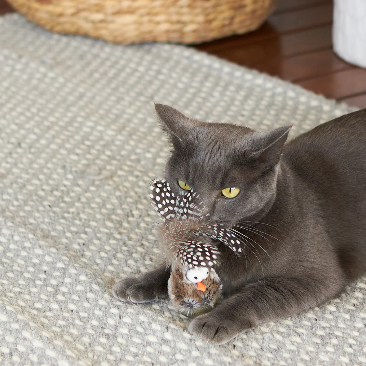 Eco-Friendly Wobble Bird cat toy with recycled materials - Image 9