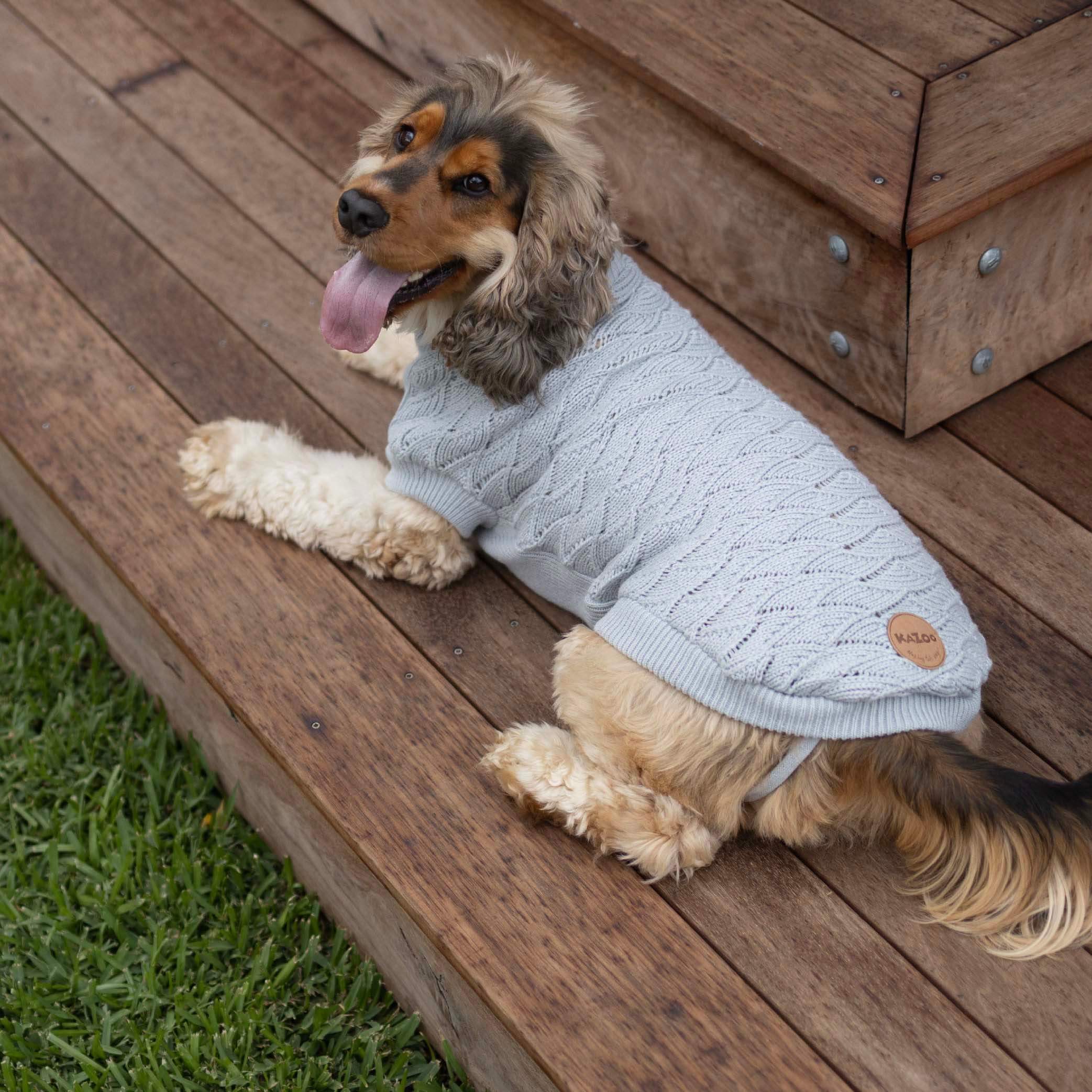 Grey Wave Dog Jumper - Image 7
