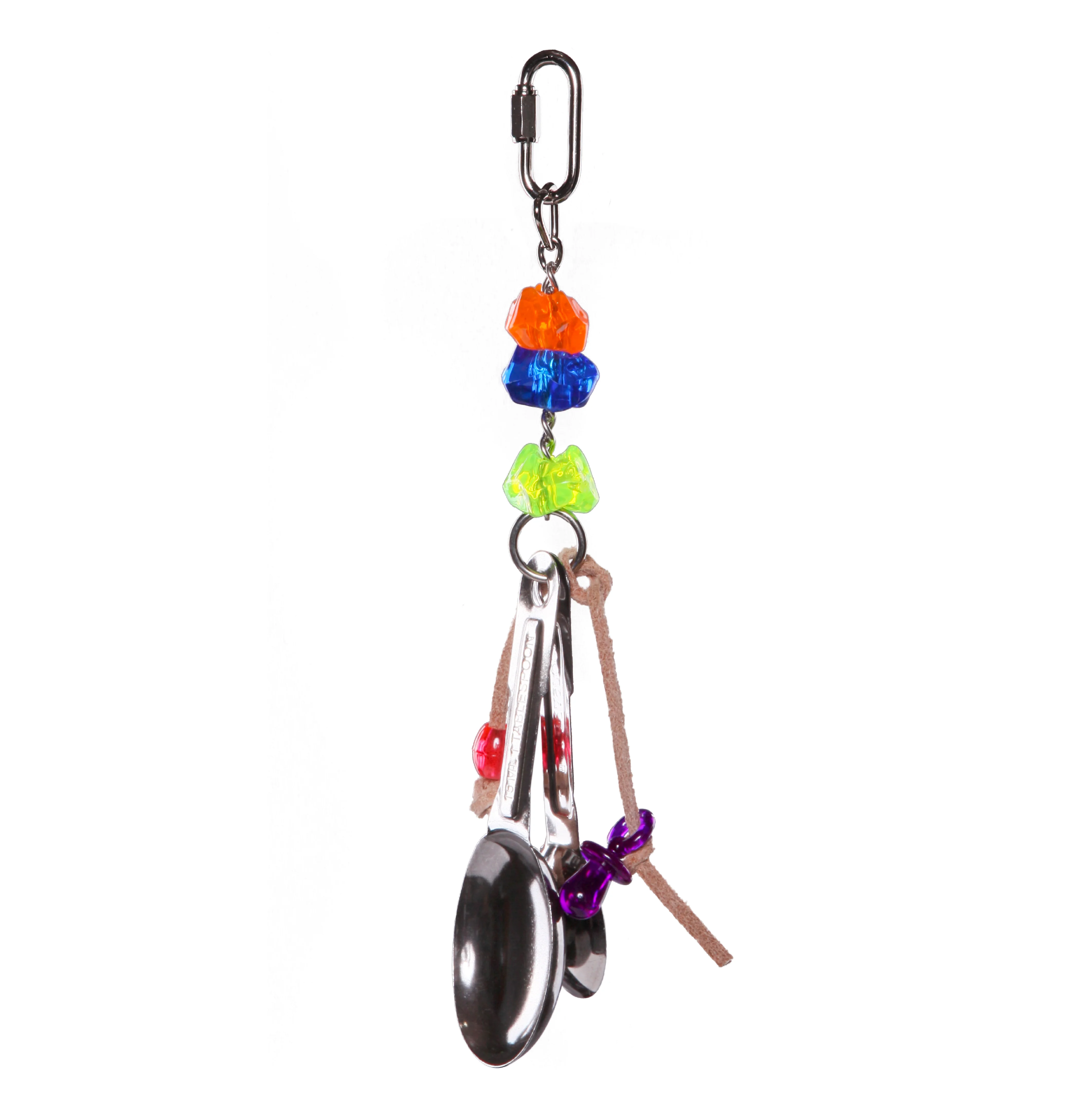 Hanging Spoons with Beads Bird Toy