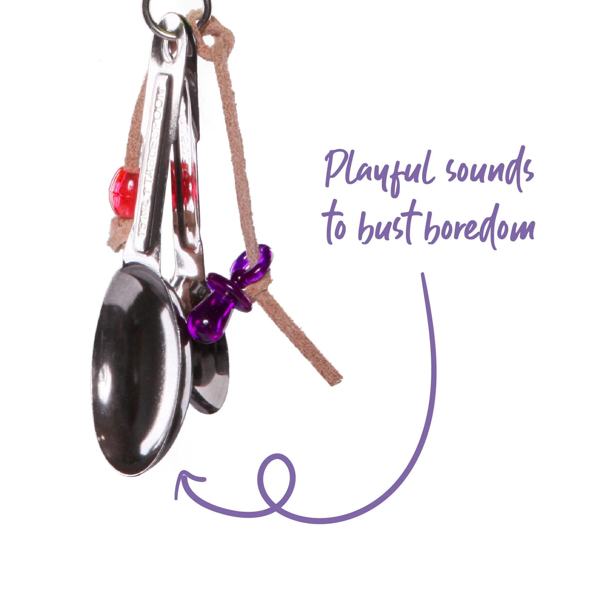 Hanging Spoons with Beads Bird Toy - Image 2