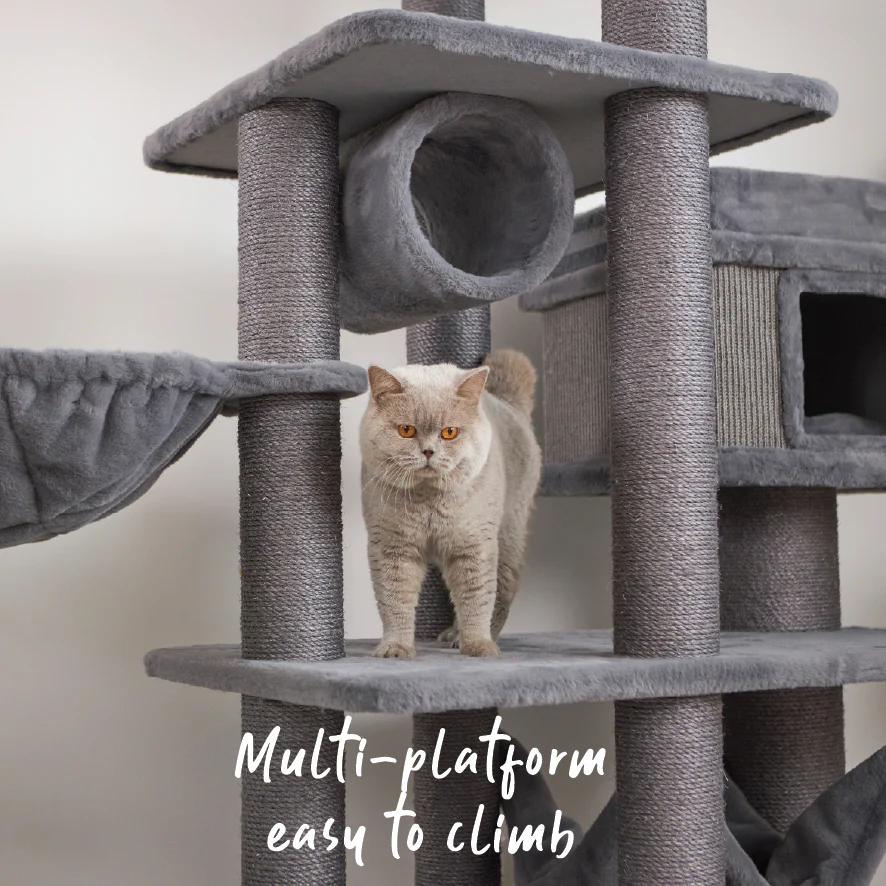 Hide & Climb Cat Tree - Grey - Image 3