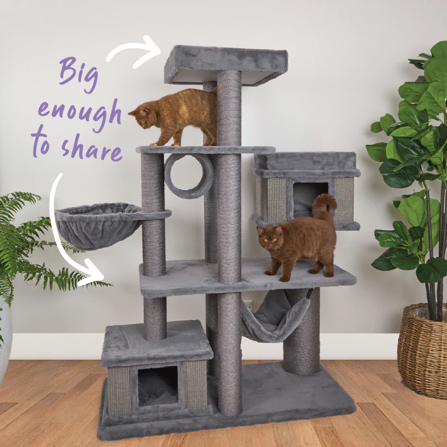 Hide & Climb Cat Tree - Grey - Image 7