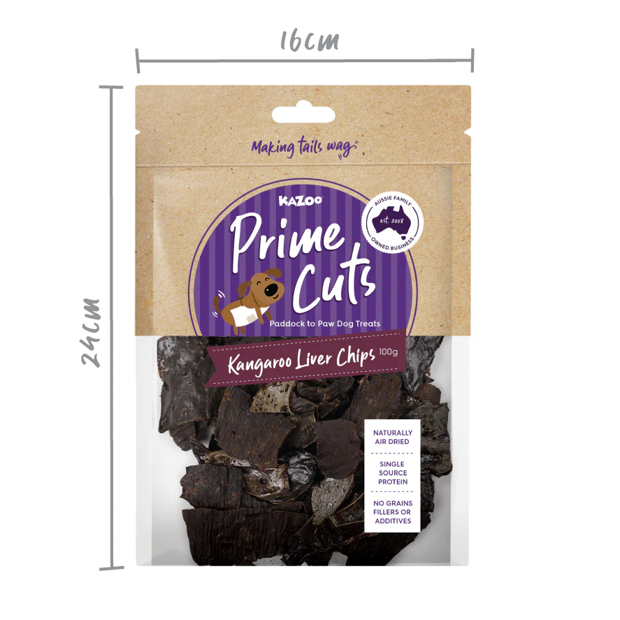 Aussie Kangaroo Liver Chips Dog Treat - Image 4