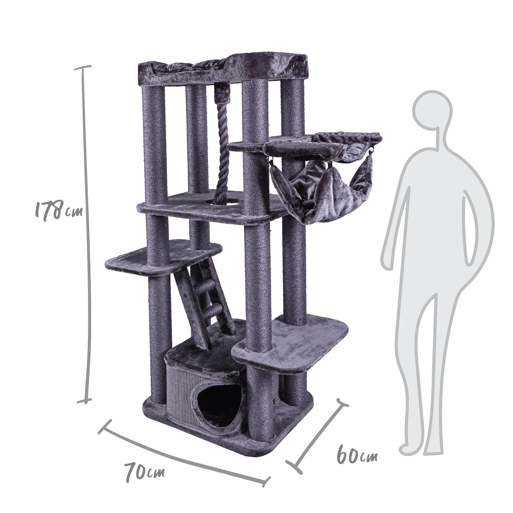 Kitty Climb Playground - Charcoal - Image 17