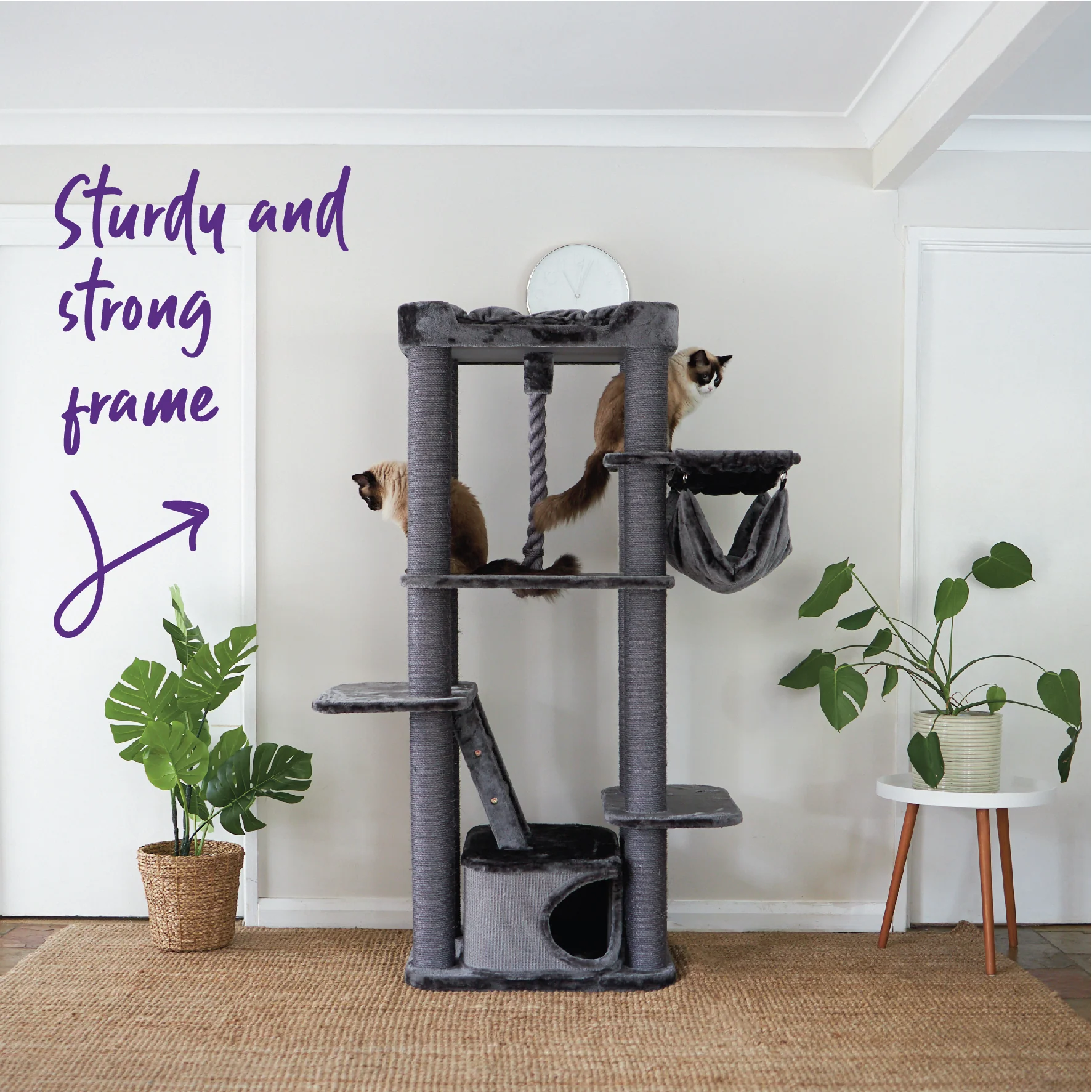 Kitty Climb Playground - Charcoal - Image 2