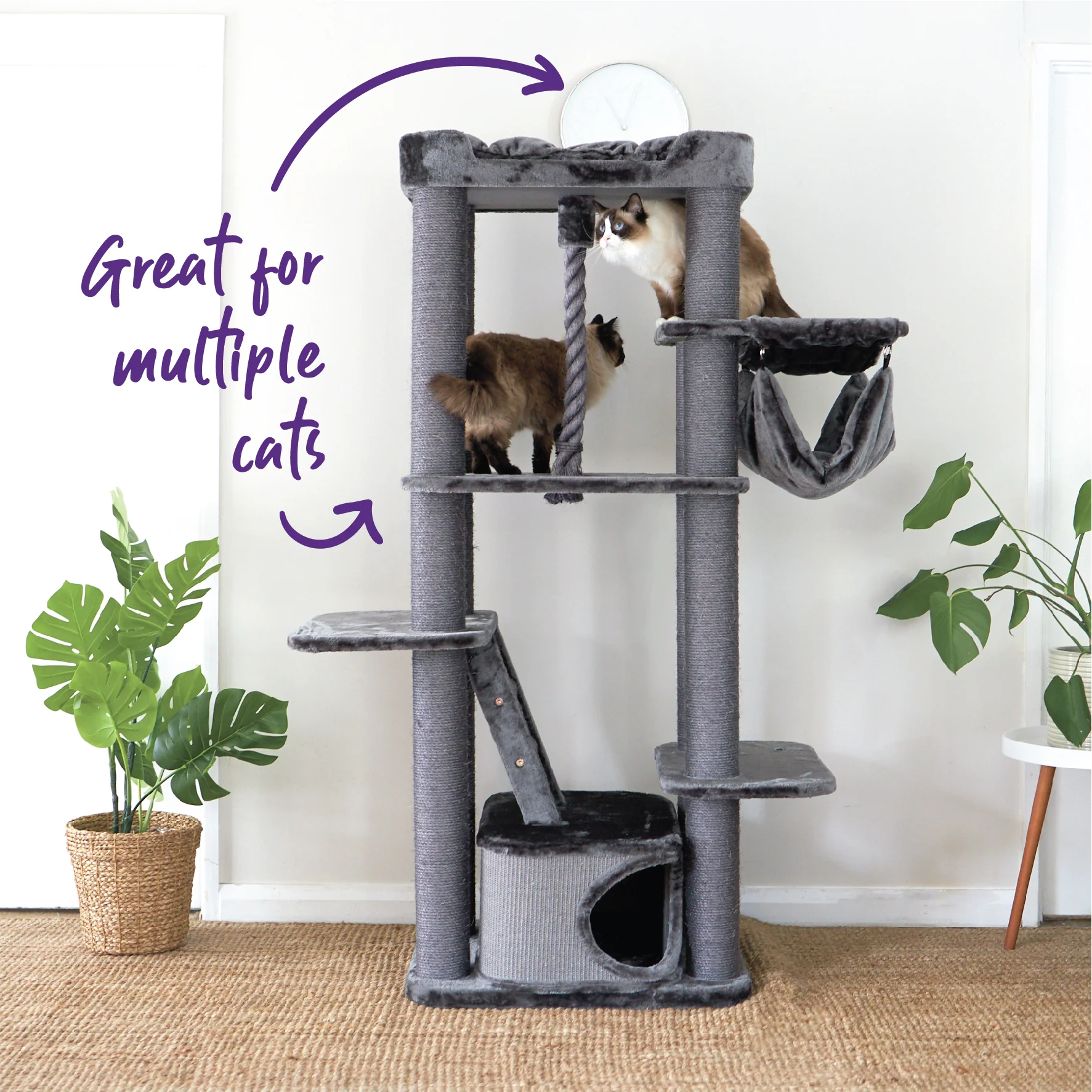 Kitty Climb Playground - Charcoal - Image 6