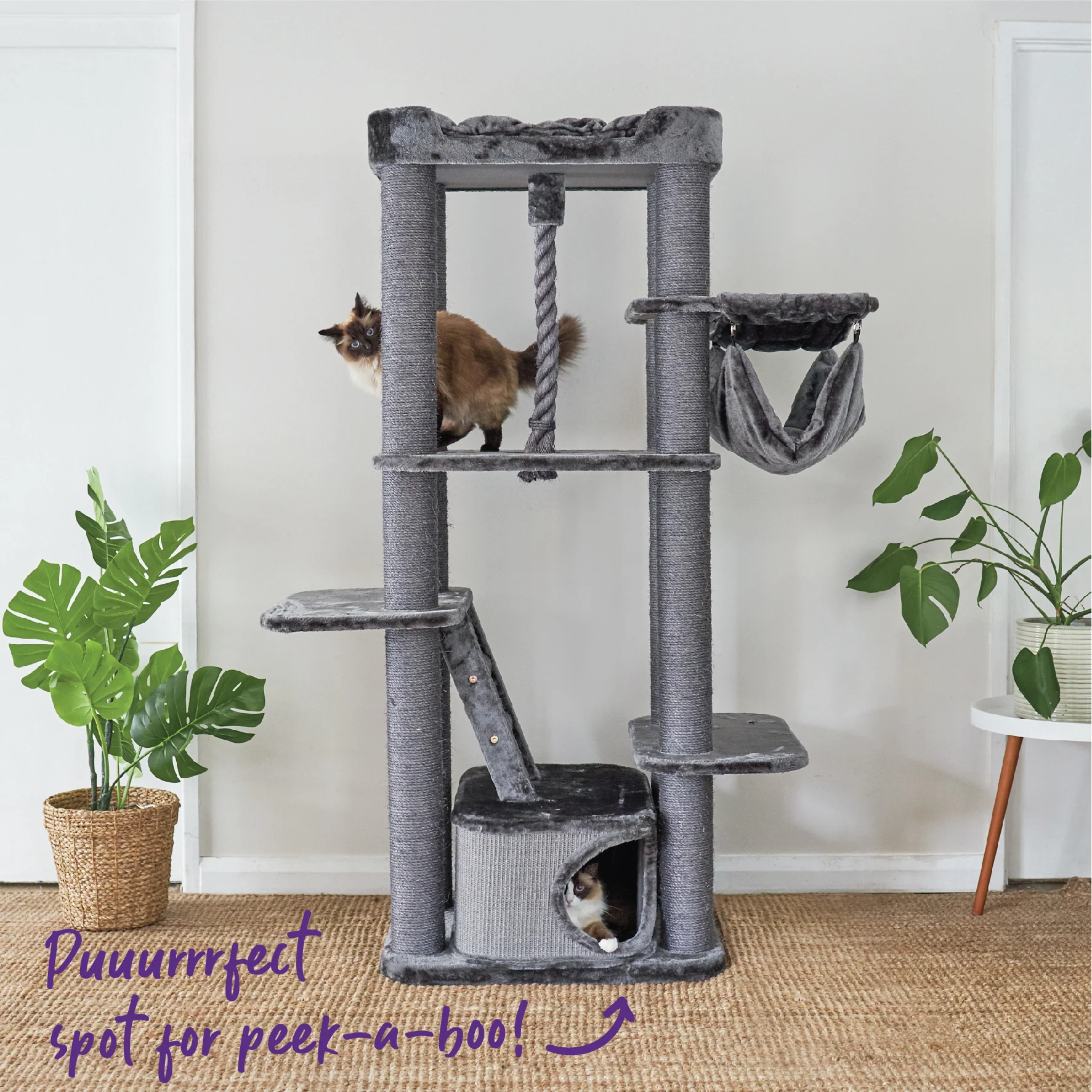 Kitty Climb Playground - Charcoal - Image 9