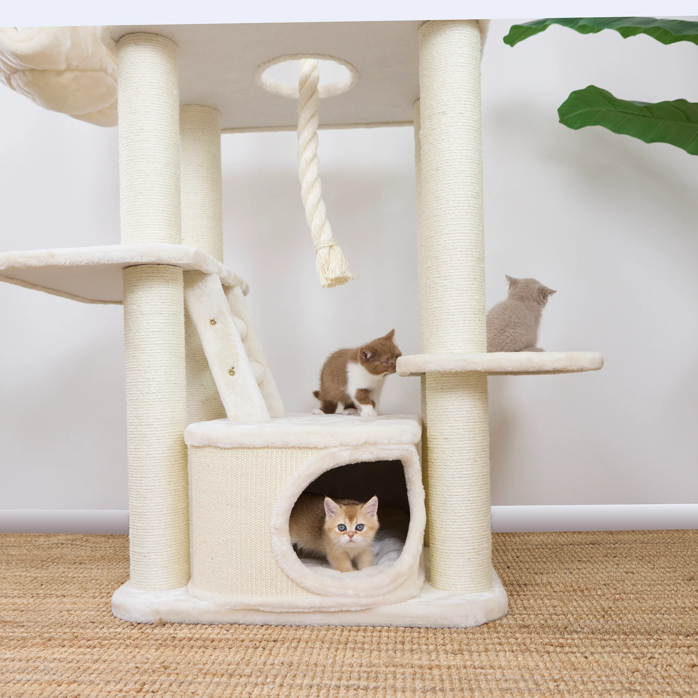 Kitty Climb Playground - Cream - Image 2