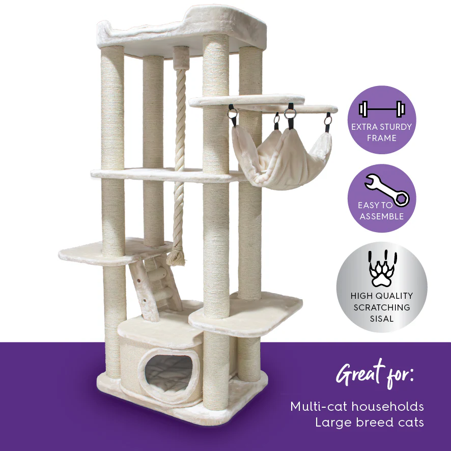 Kitty Climb Playground - Cream - Image 4